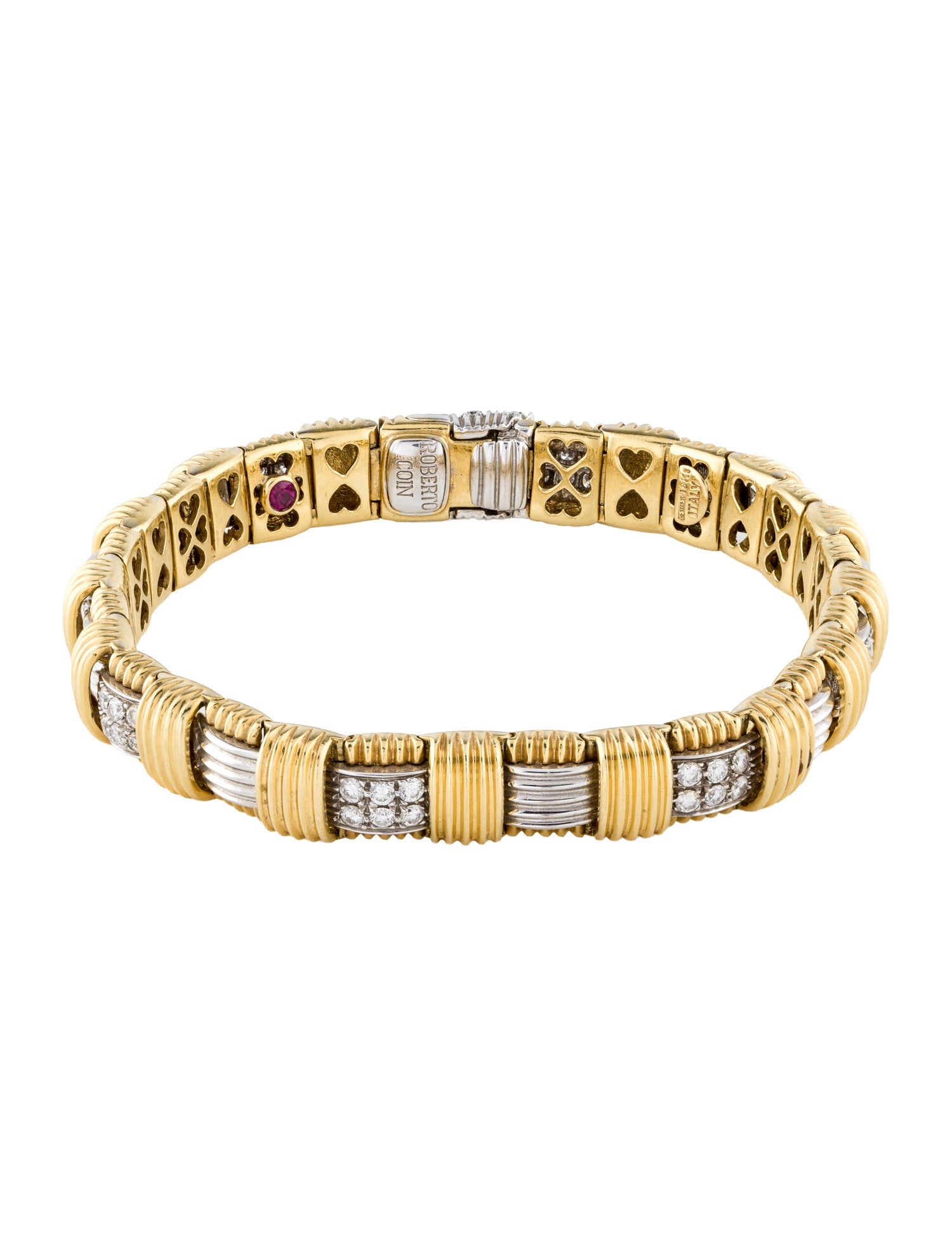Roberto Coin 18K 1.10ctw Diamond Appassionata Link Bracelet