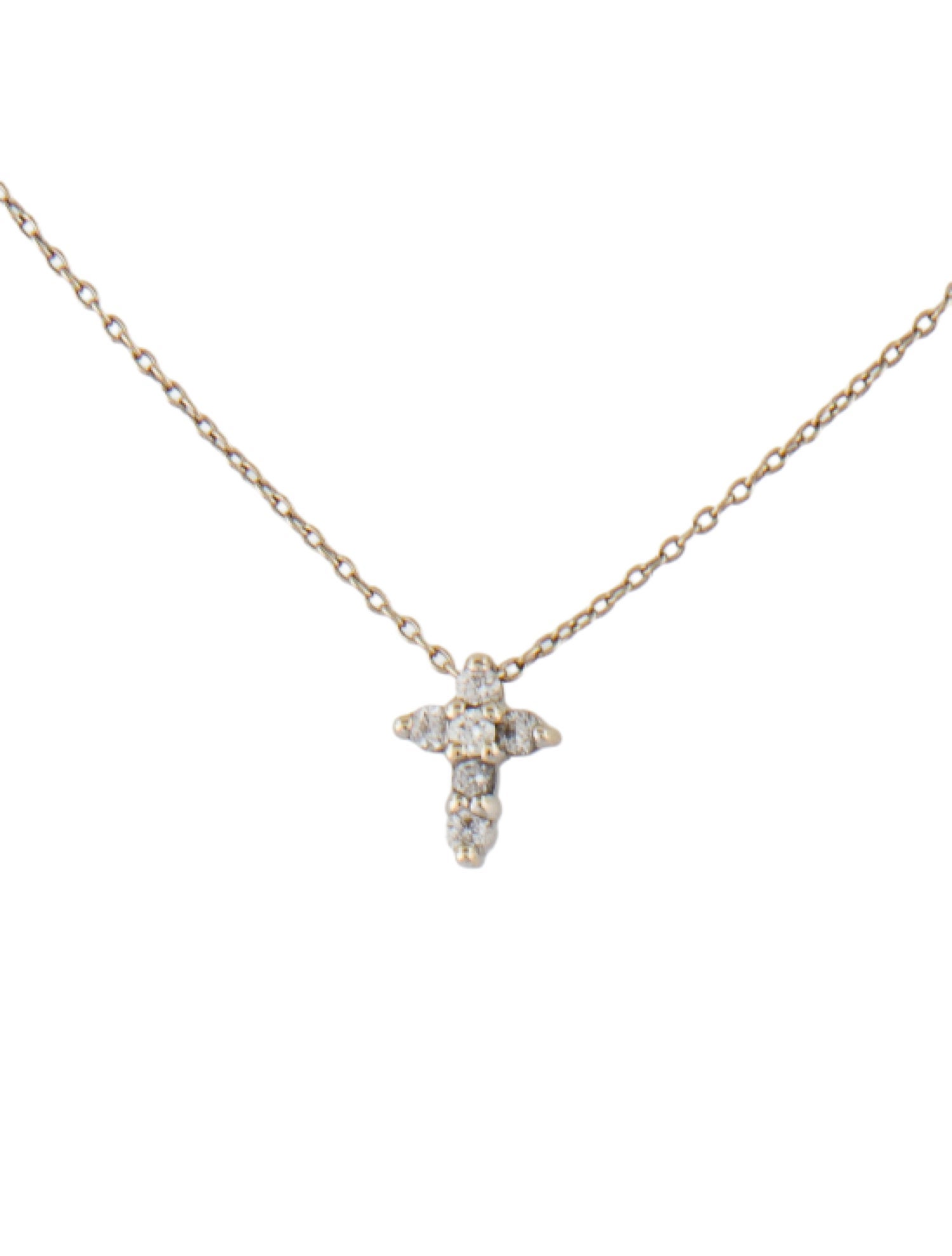 Roberto Coin 18K Diamond Baby Cross Pendant Necklace