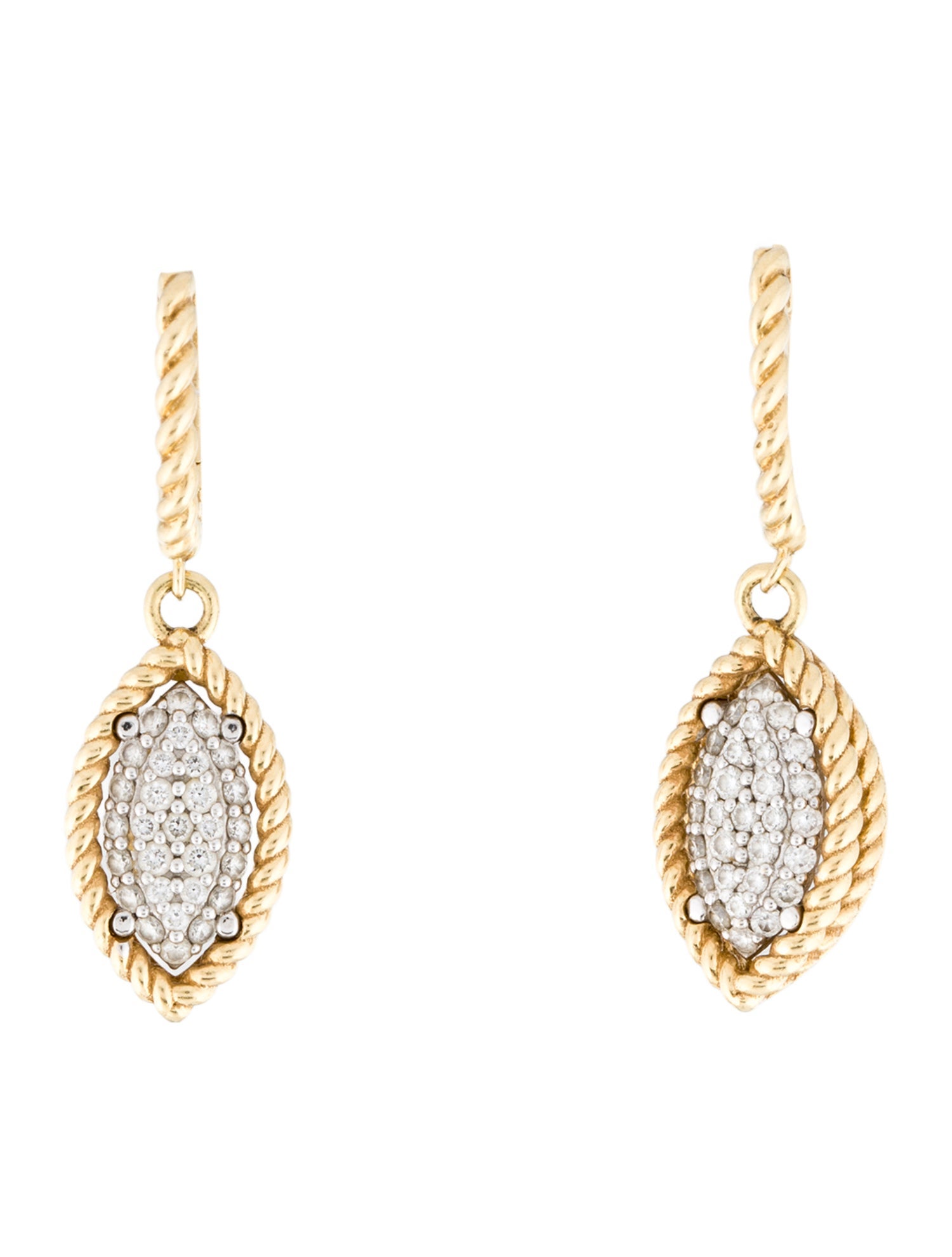 Roberto Coin 18K Diamond Drop Earrings
