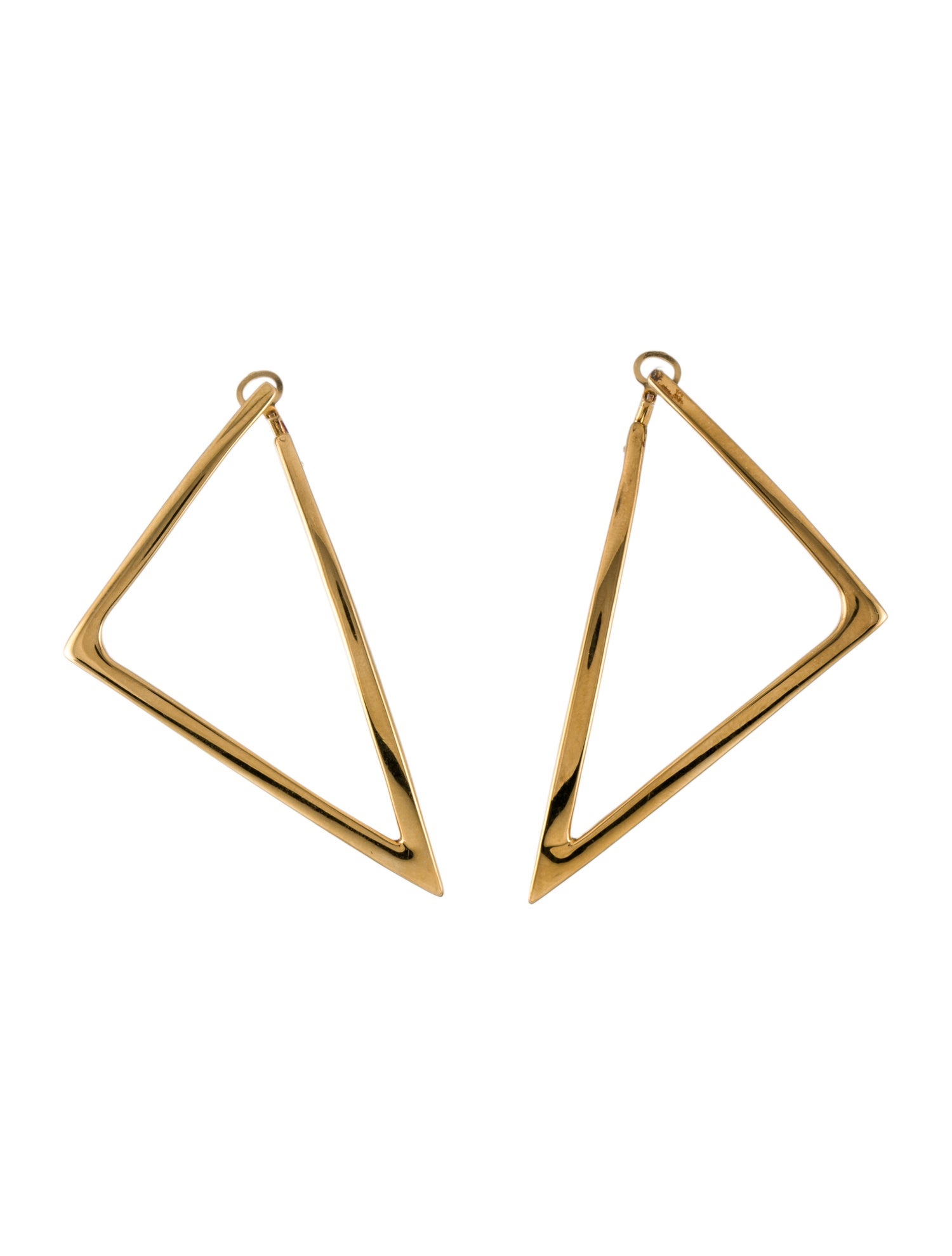 Roberto Coin 18K Large Triangle Drop Earrings
