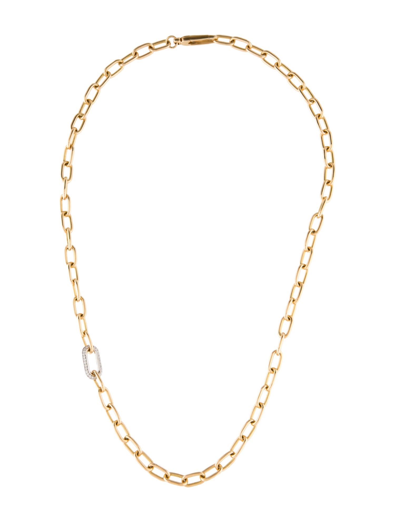 Roberto Coin 18K Diamond Paperclip Chain Necklace