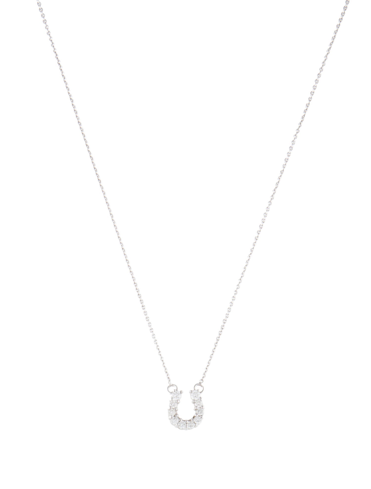 Roberto Coin 18K Diamond Tiny Treasures Horseshoe Pendant Necklace