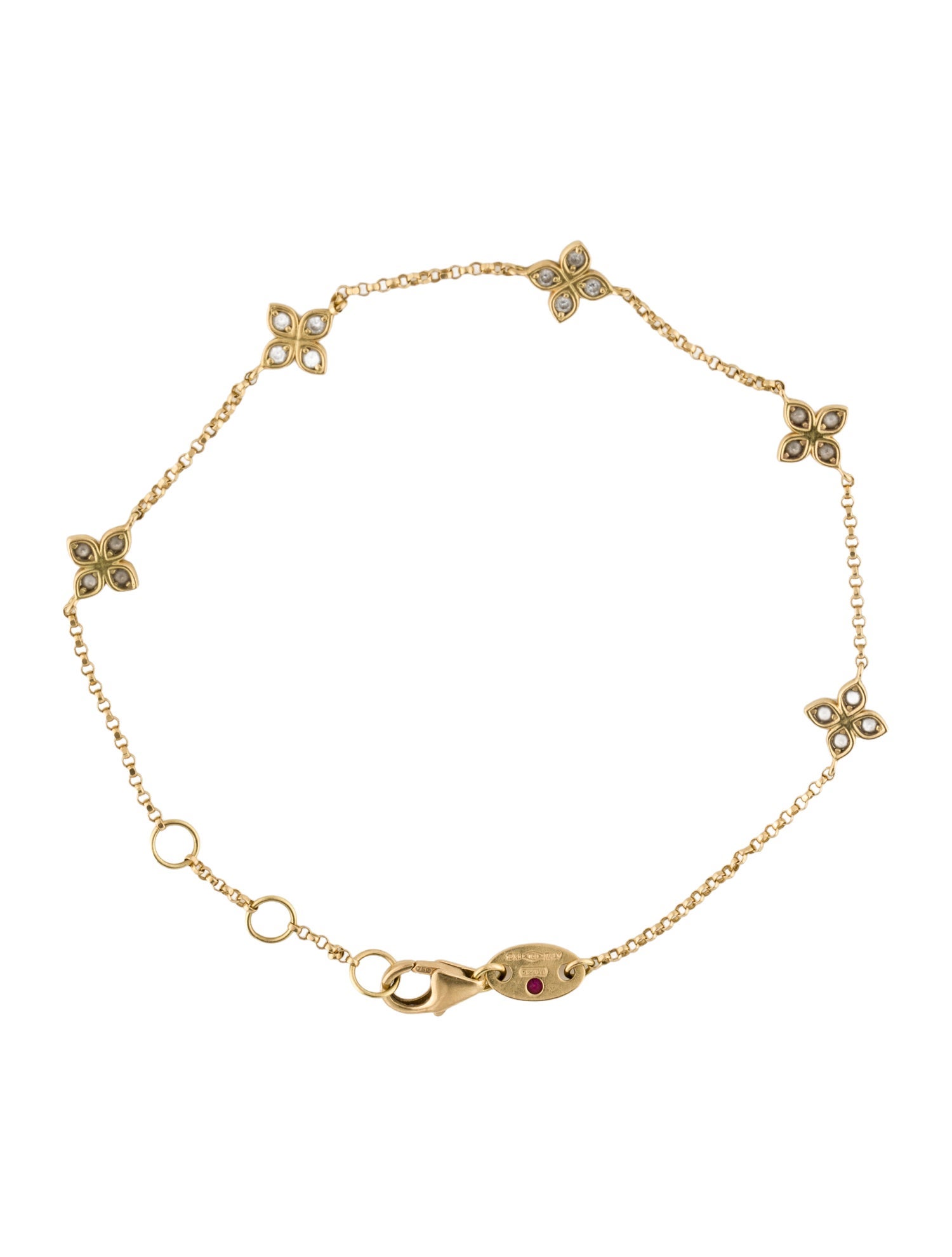 Roberto Coin 18K Diamond Verona Love Station Bracelet