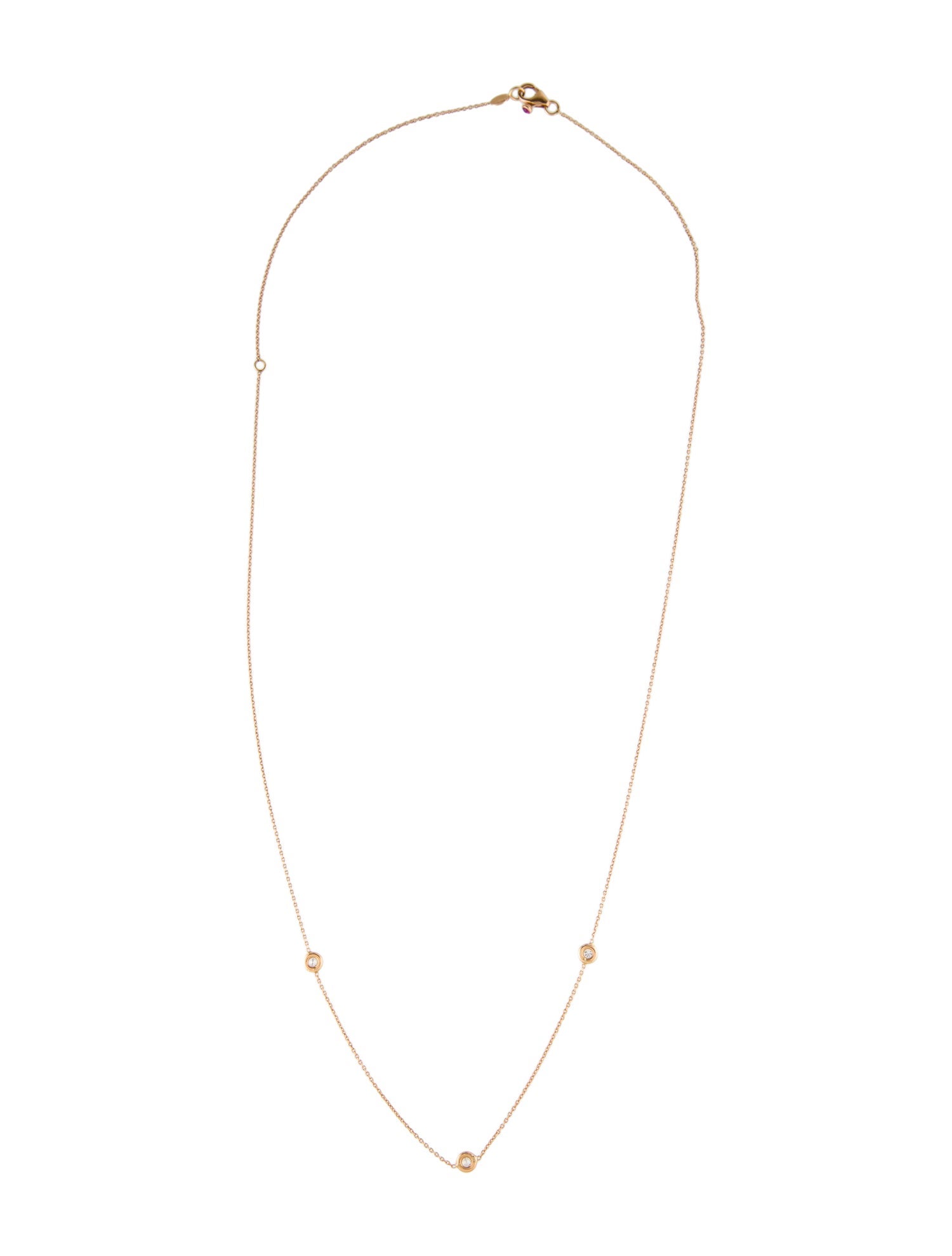 Roberto Coin Diamonds By The Inch Three Station Necklace