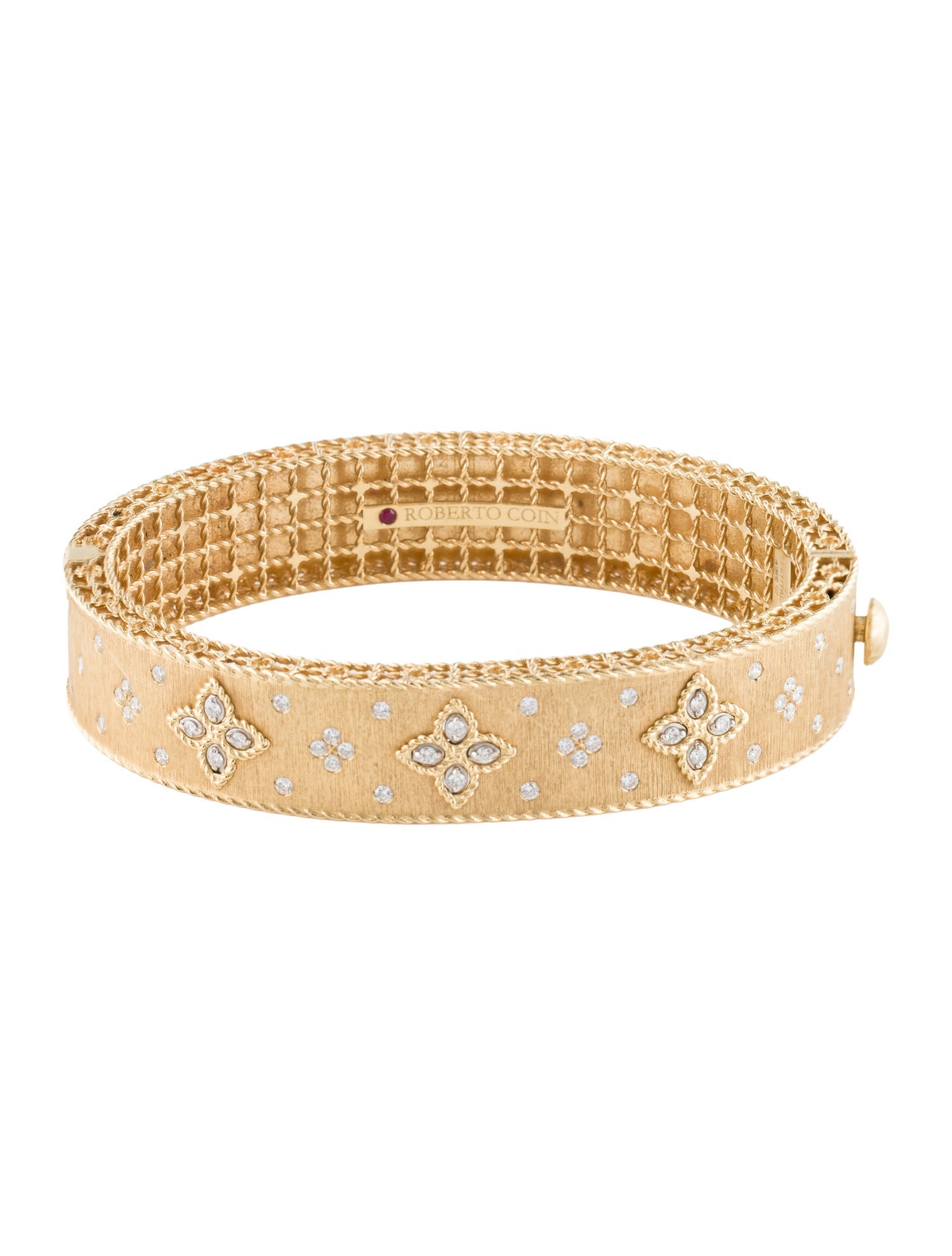 Roberto Coin 18K Diamond Venetian Princess Bangle Bracelet