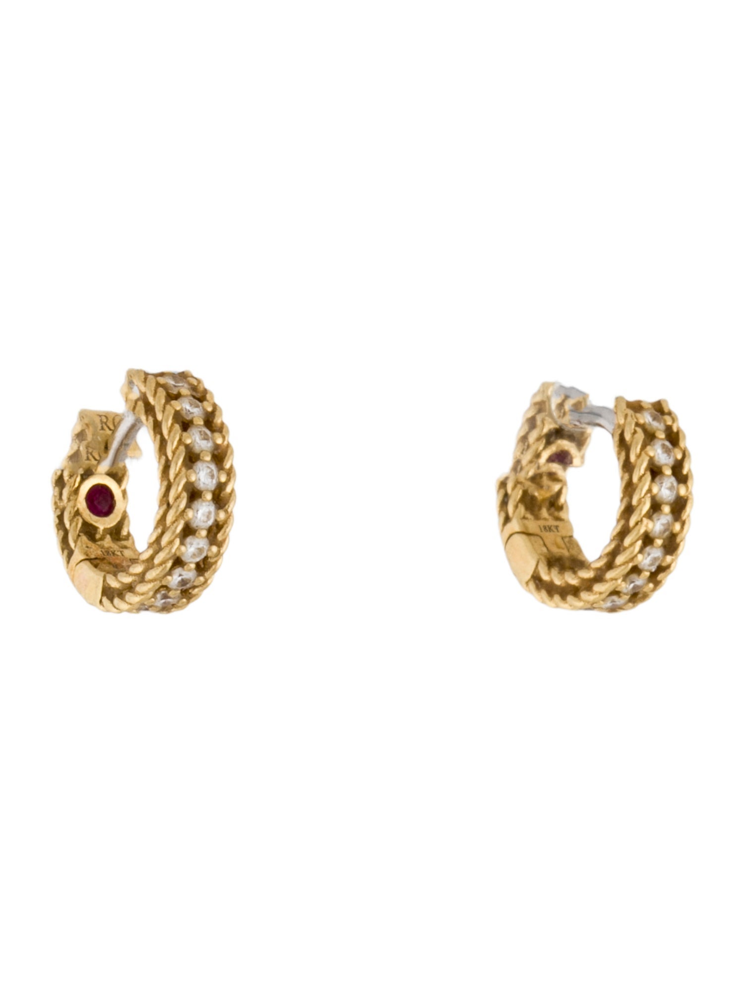 Roberto Coin 18K Diamond Huggie Earrings