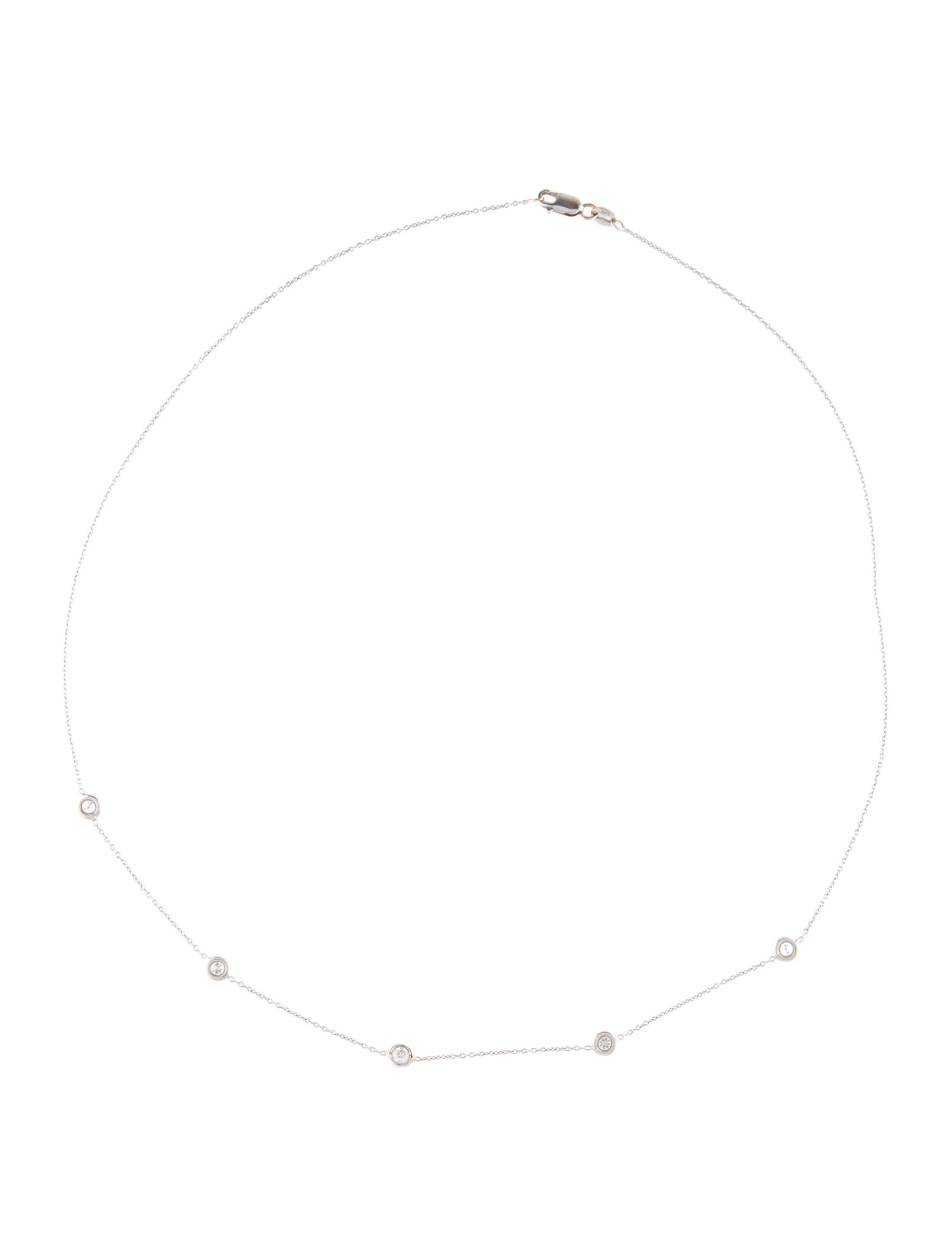 Roberto Coin 18K Diamond By The Inch of Five Station Necklace