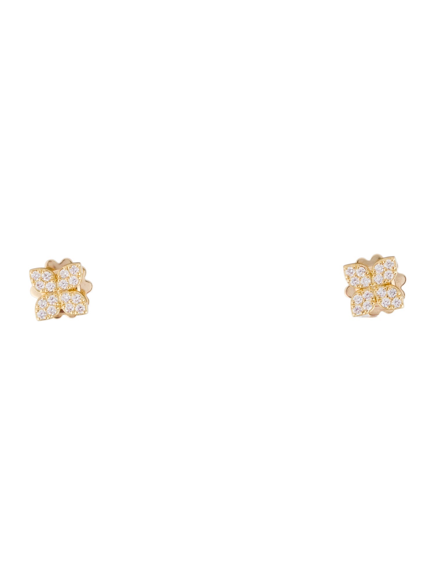 Roberto Coin 18K Diamond Love in Verona Flower Stud Earrings