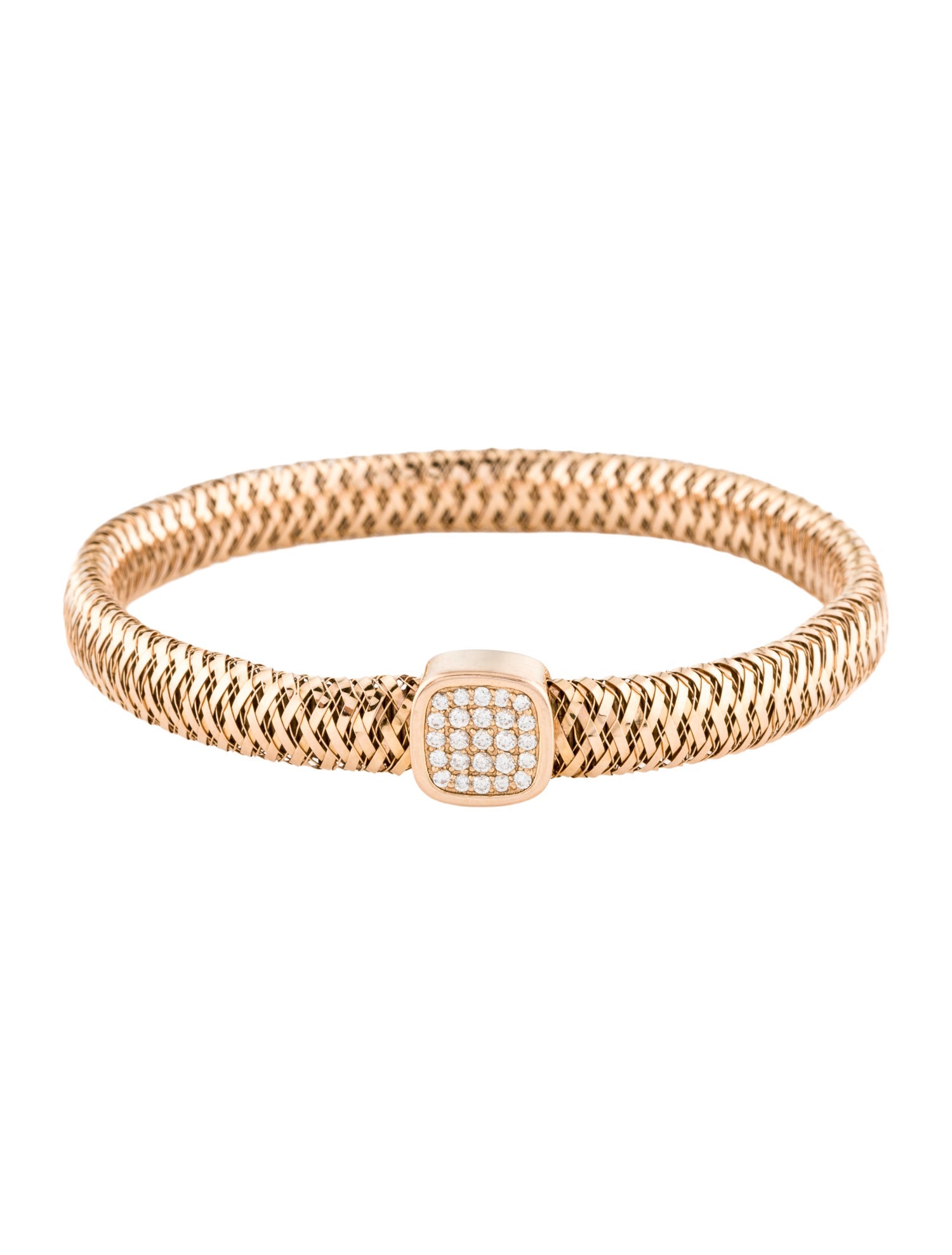 Roberto Coin 18K Diamond Primavera Flex Cuff Bracelet