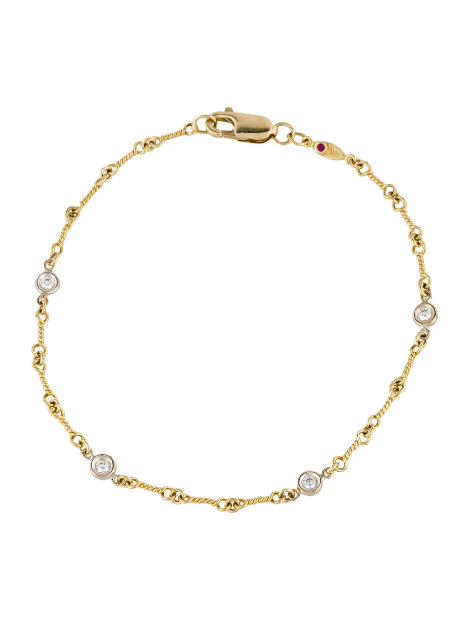 Roberto Coin 18K Diamond By The Inch Station Bracelet