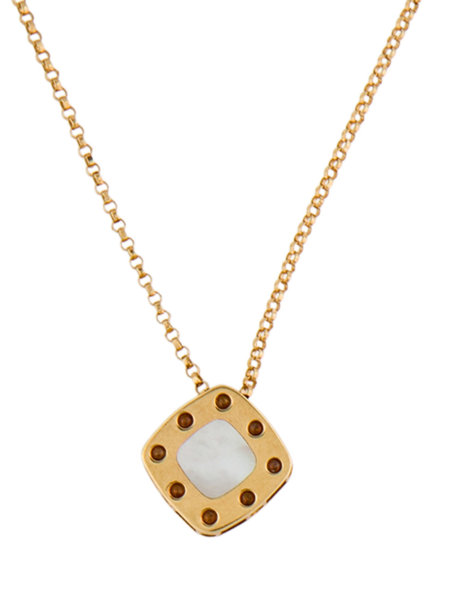 Roberto Coin 18K Mother of Pearl Pois Moi Pendant Necklace