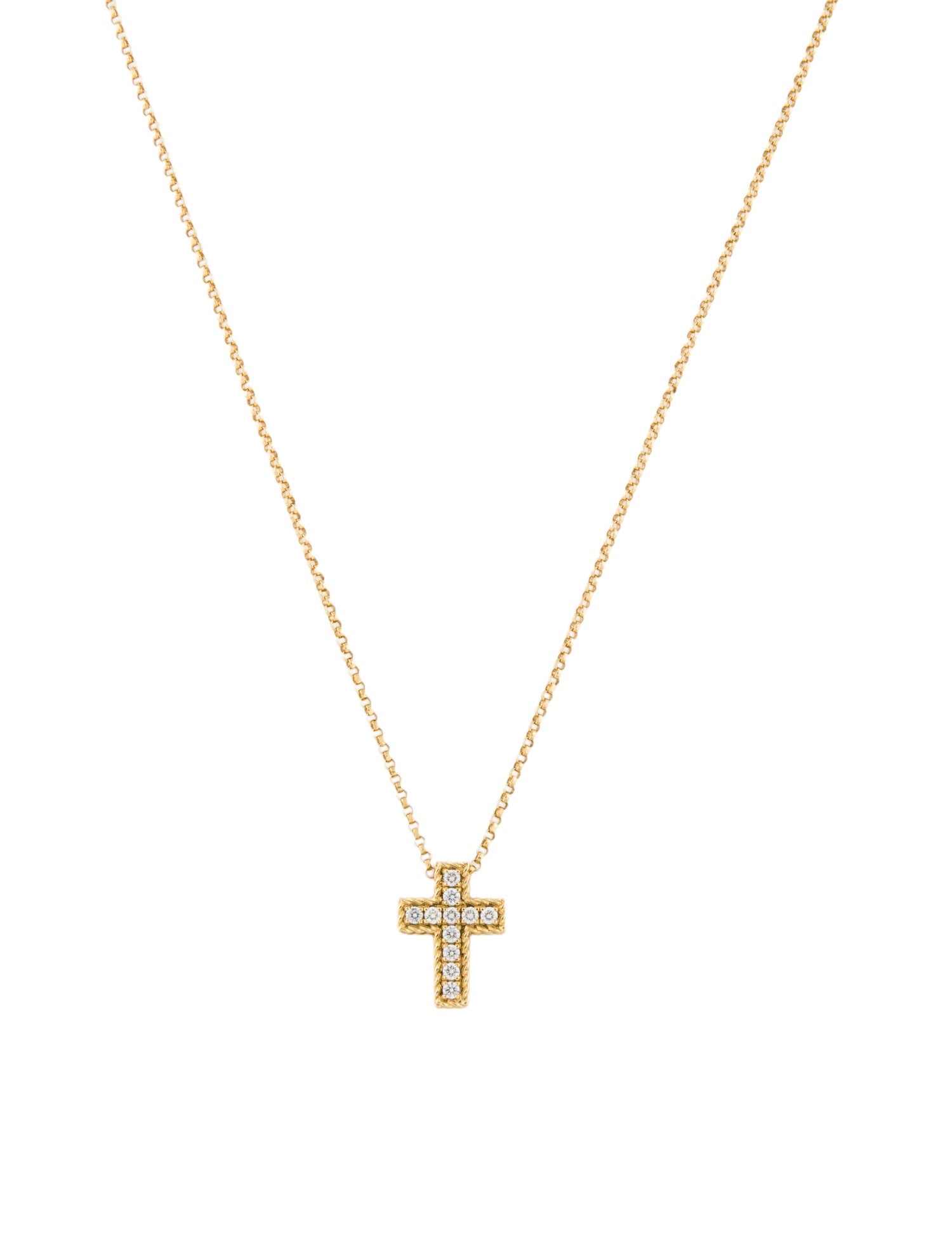 Roberto Coin 18K Diamond Princess Cross Necklace