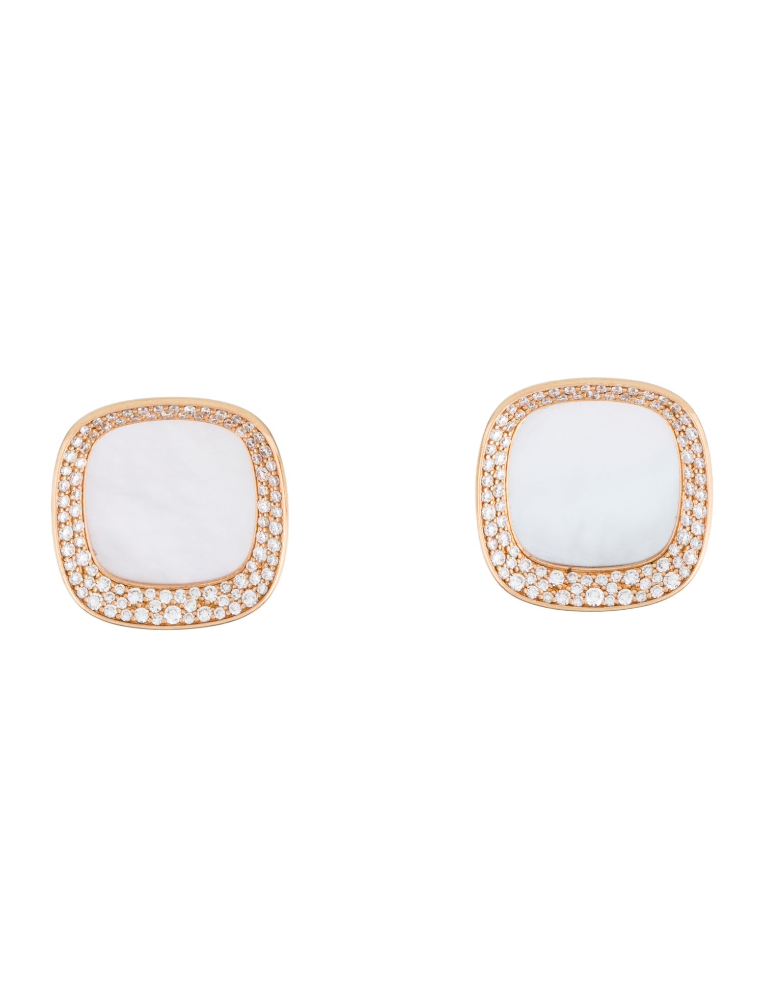 Roberto Coin 18K Mother of Pearl & Diamond Carnaby Street Convertible Earclips