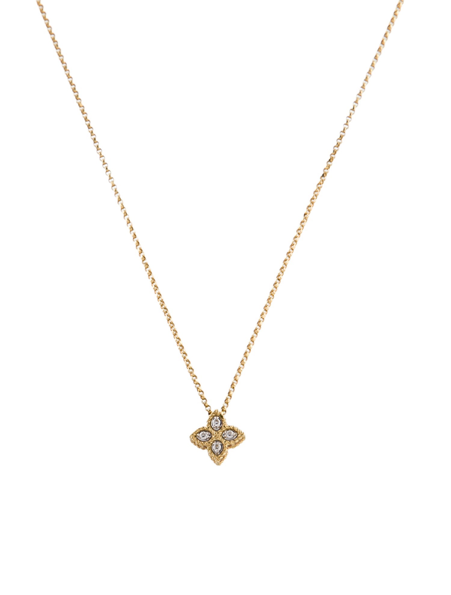 Roberto Coin 18K Diamond Small Love In Verona Pendant Necklace