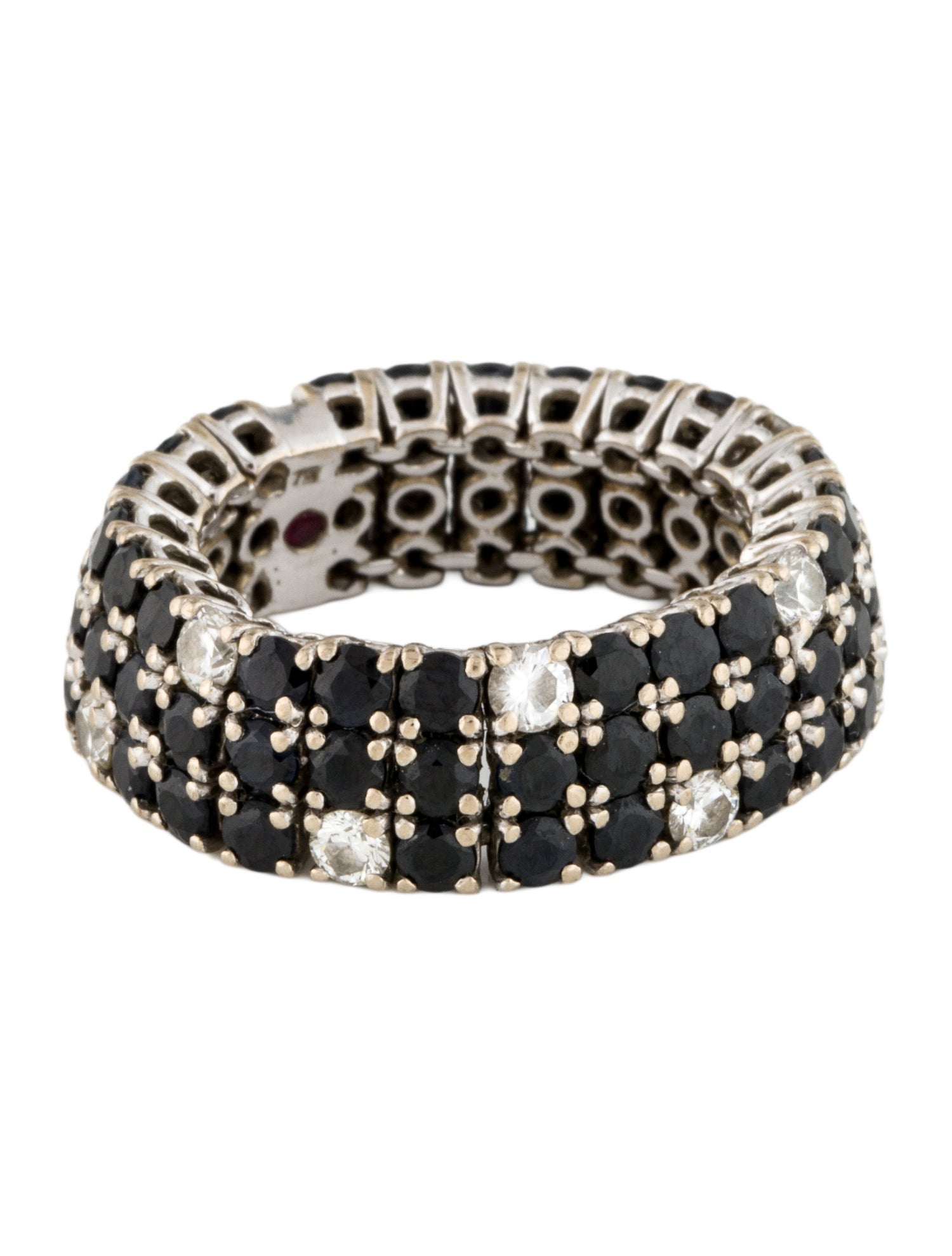 Roberto Coin 18K 4.62ctw Sapphire & Diamond Flexible Band