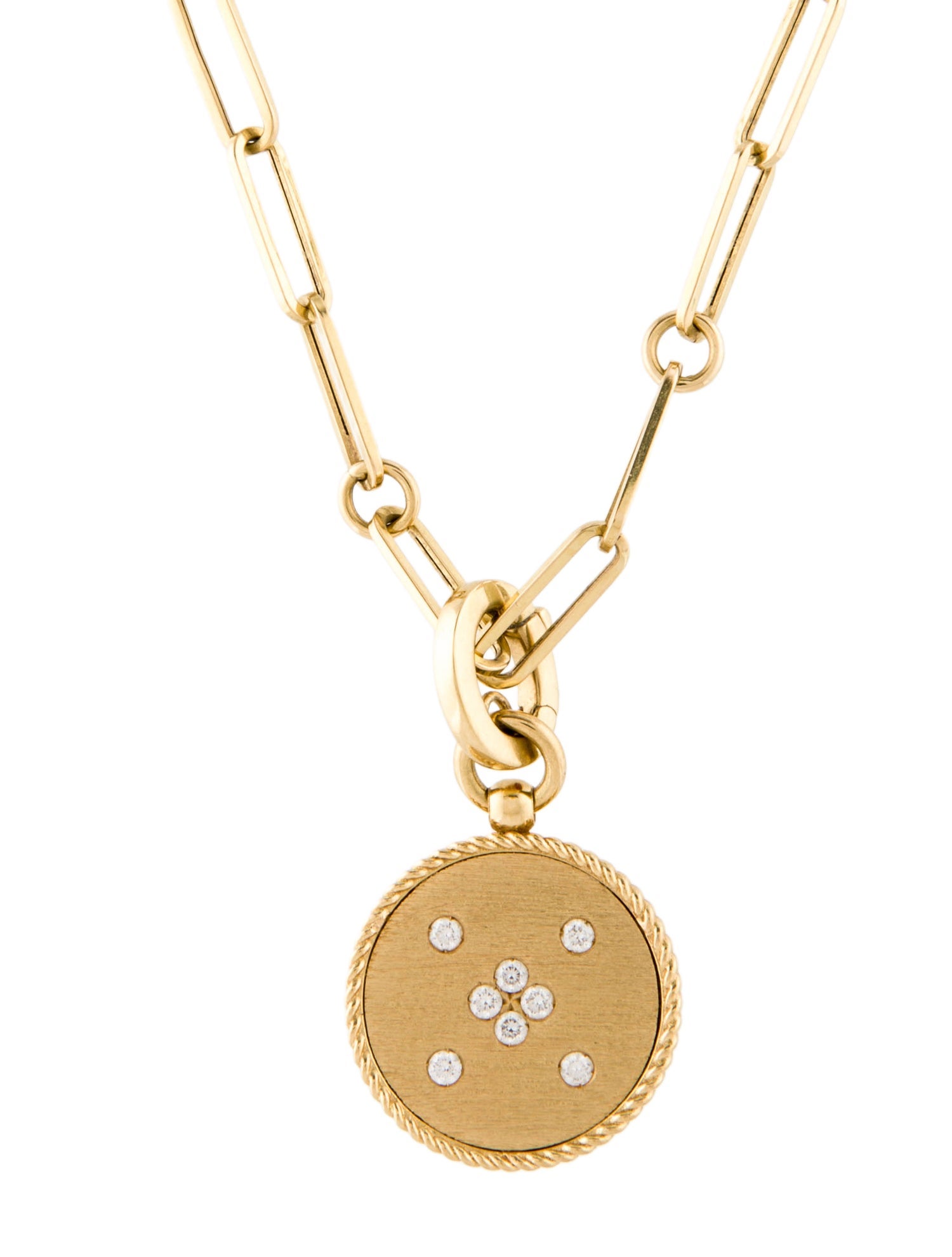 Roberto Coin 18K Diamond Venetian Princess Medallion Necklace