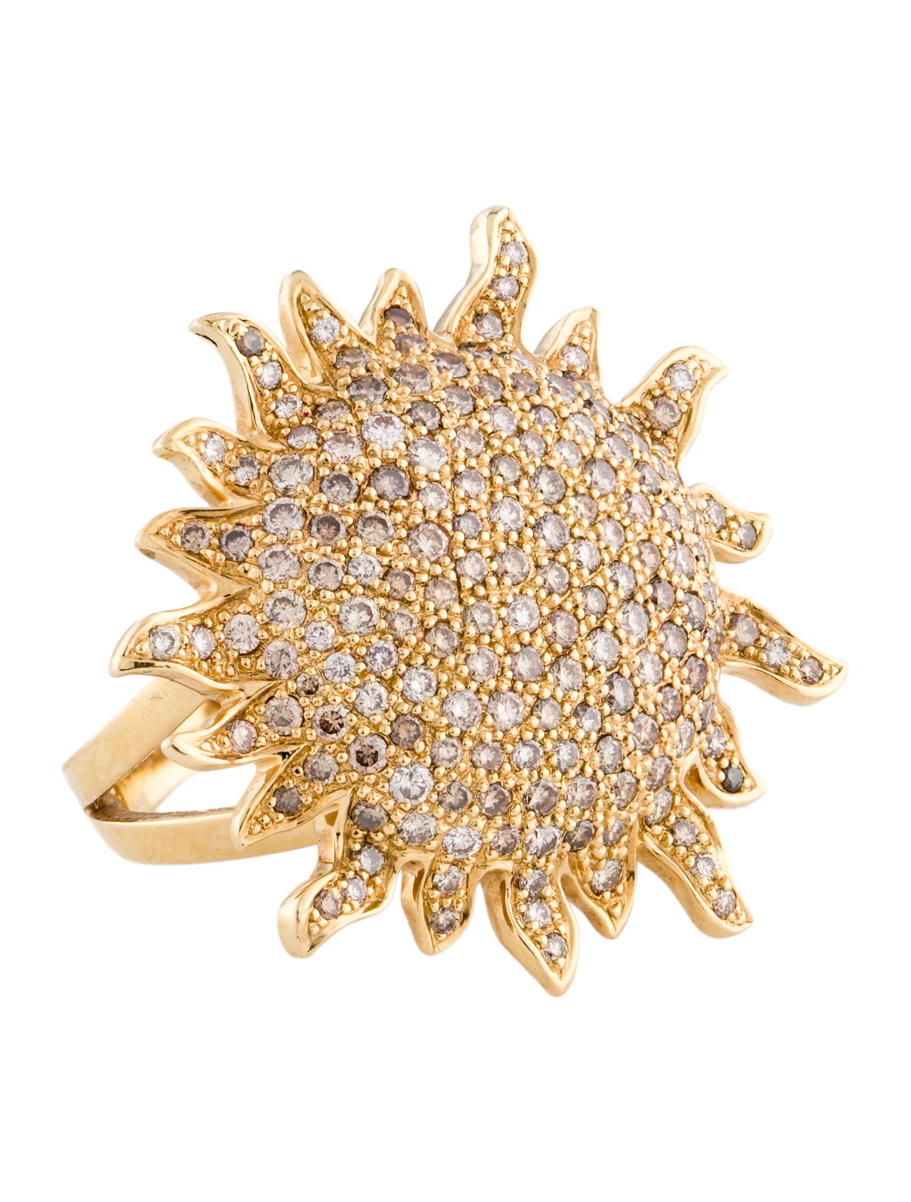 Roberto Coin 18K 1.60ctw Diamond Tiny Treasures Sun Cocktail Ring