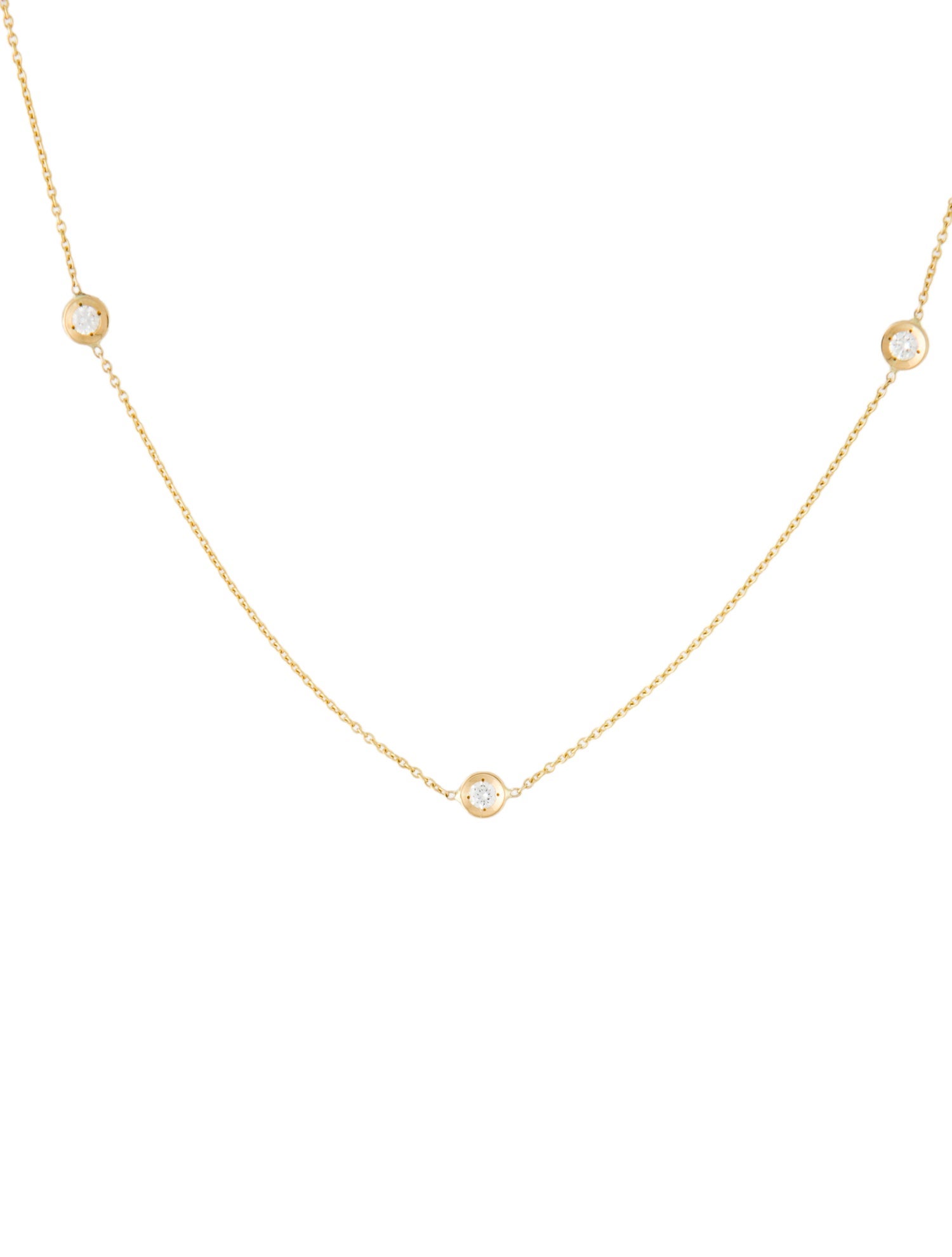 Roberto Coin 18K Diamonds by the Inch Seven Station Necklace
