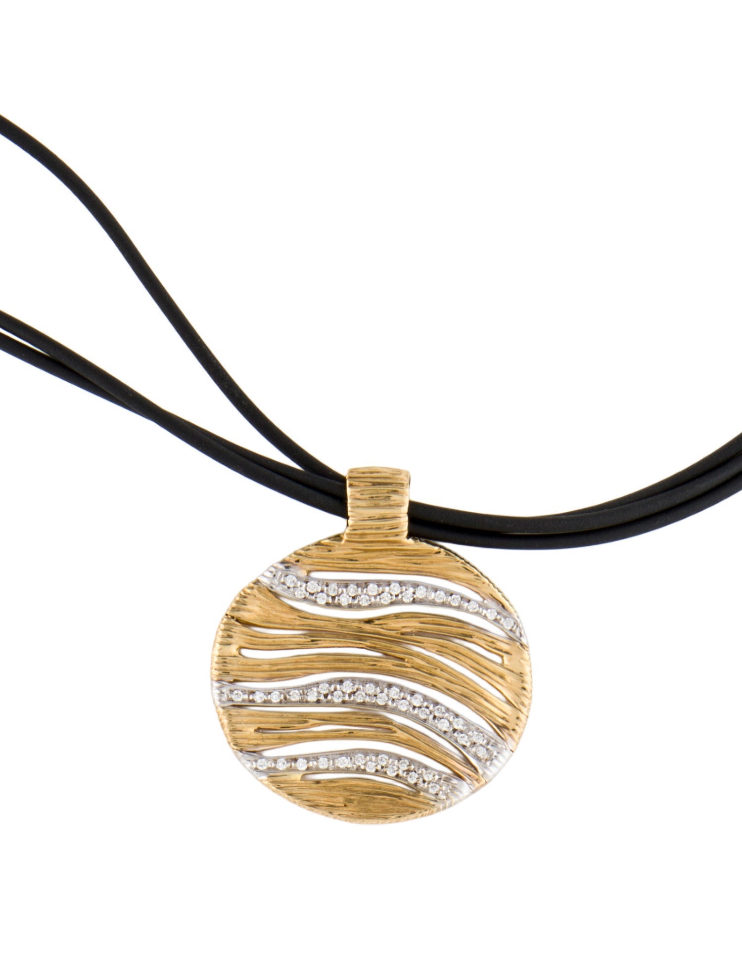 Roberto Coin 18K Diamond & Rubber Elephantino Pendant Necklace