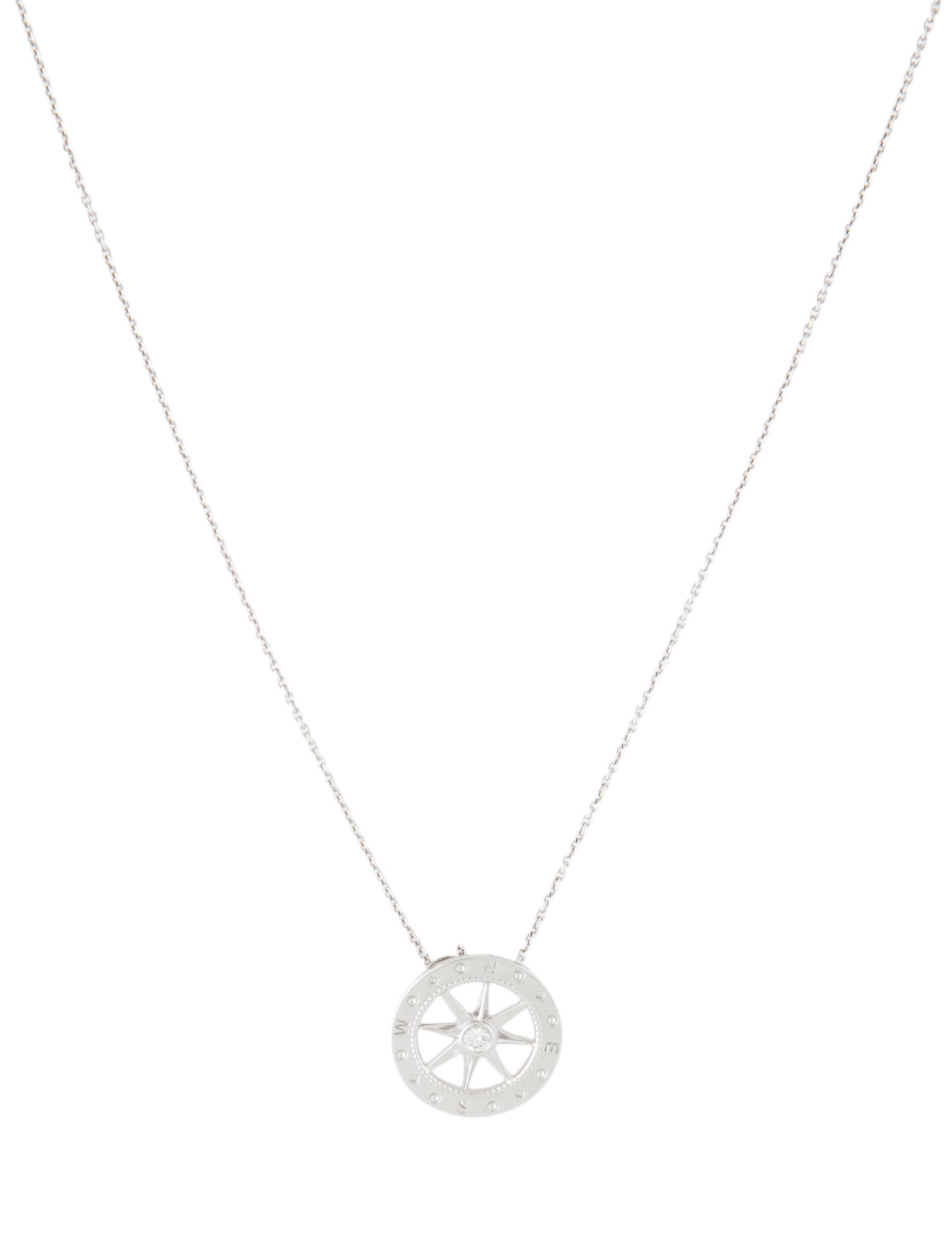 Roberto Coin 18K Diamond Compass Pendant Necklace
