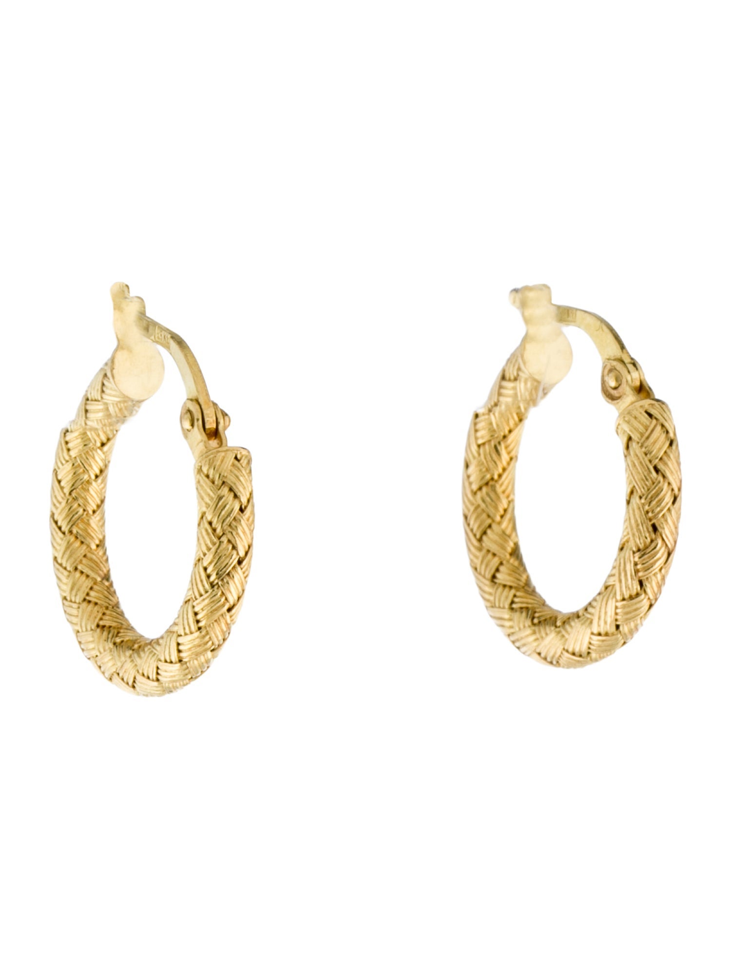 Roberto Coin 18K Woven Hoop Earrings