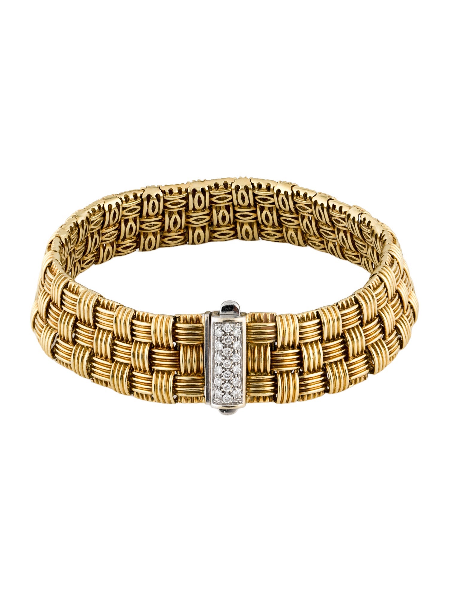 Roberto Coin 18K Diamond Appassionata Three Row Bracelet