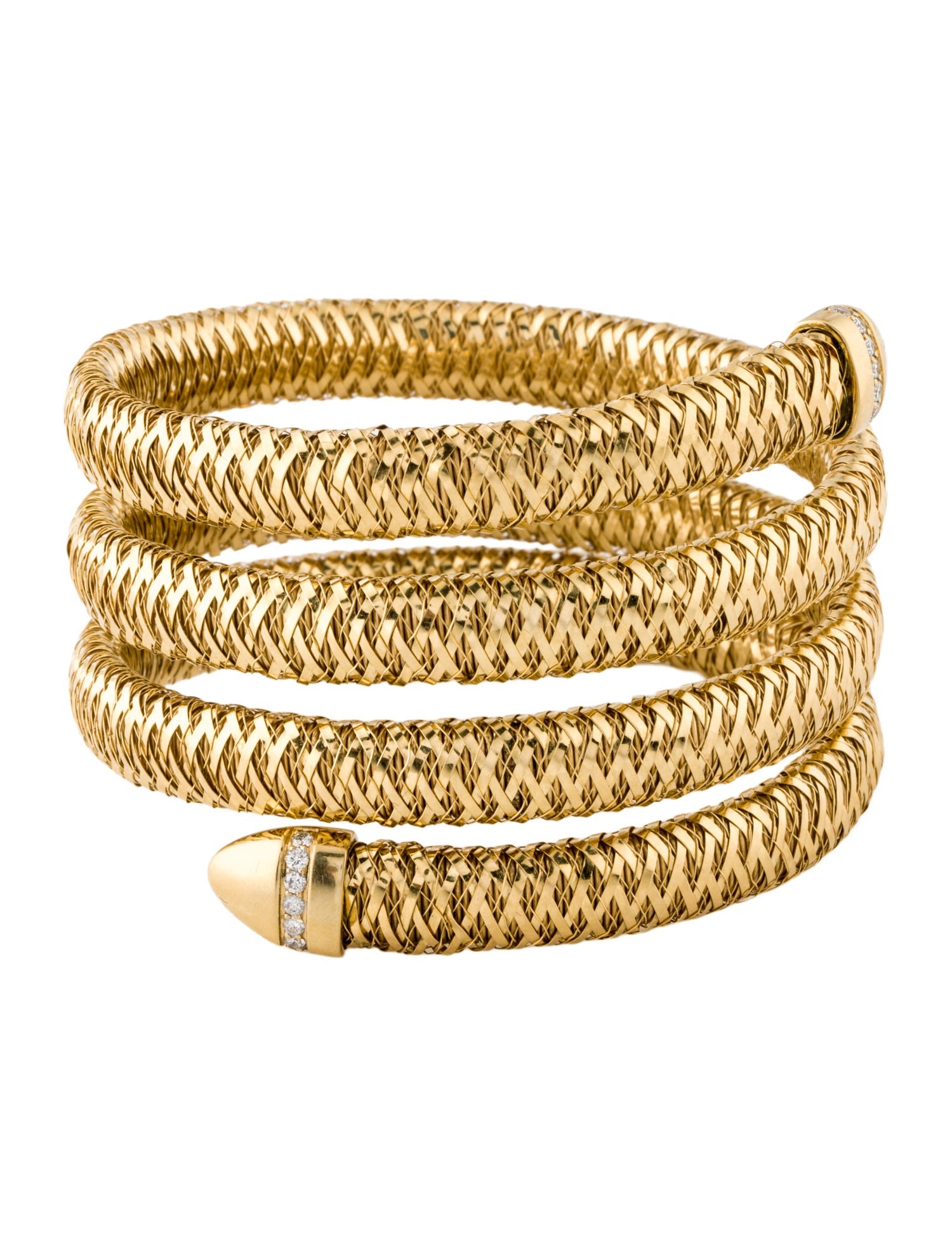 Roberto Coin 18K Diamond Primavera 4-Row Wrap Bracelet