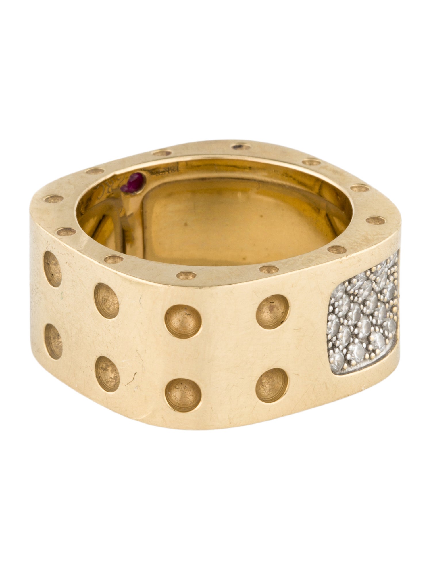 Roberto Coin 18K Diamond Pois Moi Double Row Ring