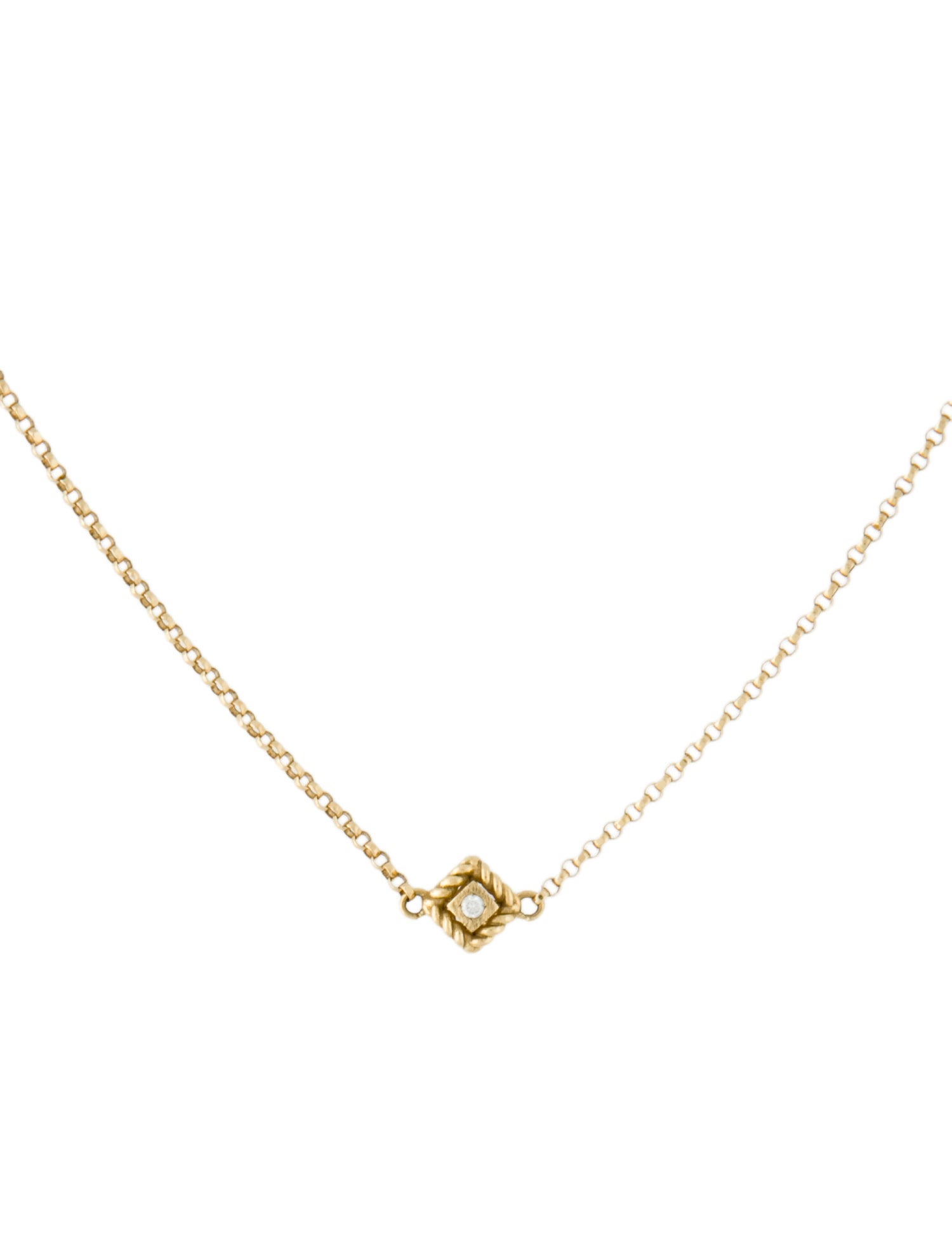 Roberto Coin 18K Diamond Station Necklace