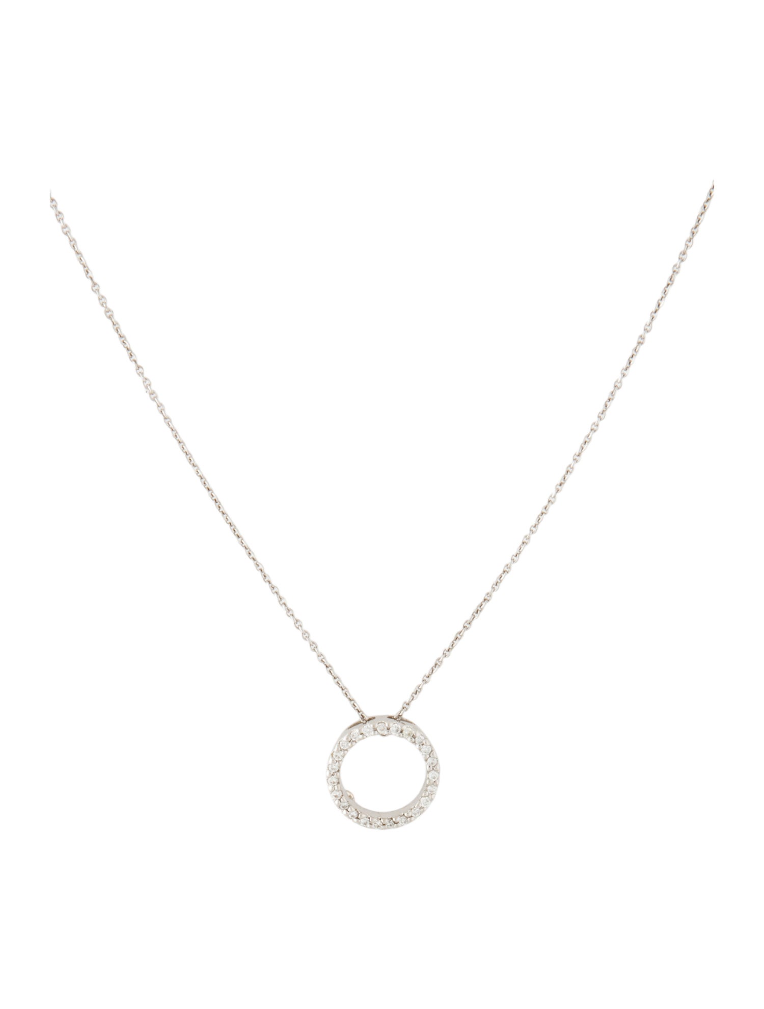 Roberto Coin 18K Diamond Circle Pendant Necklace