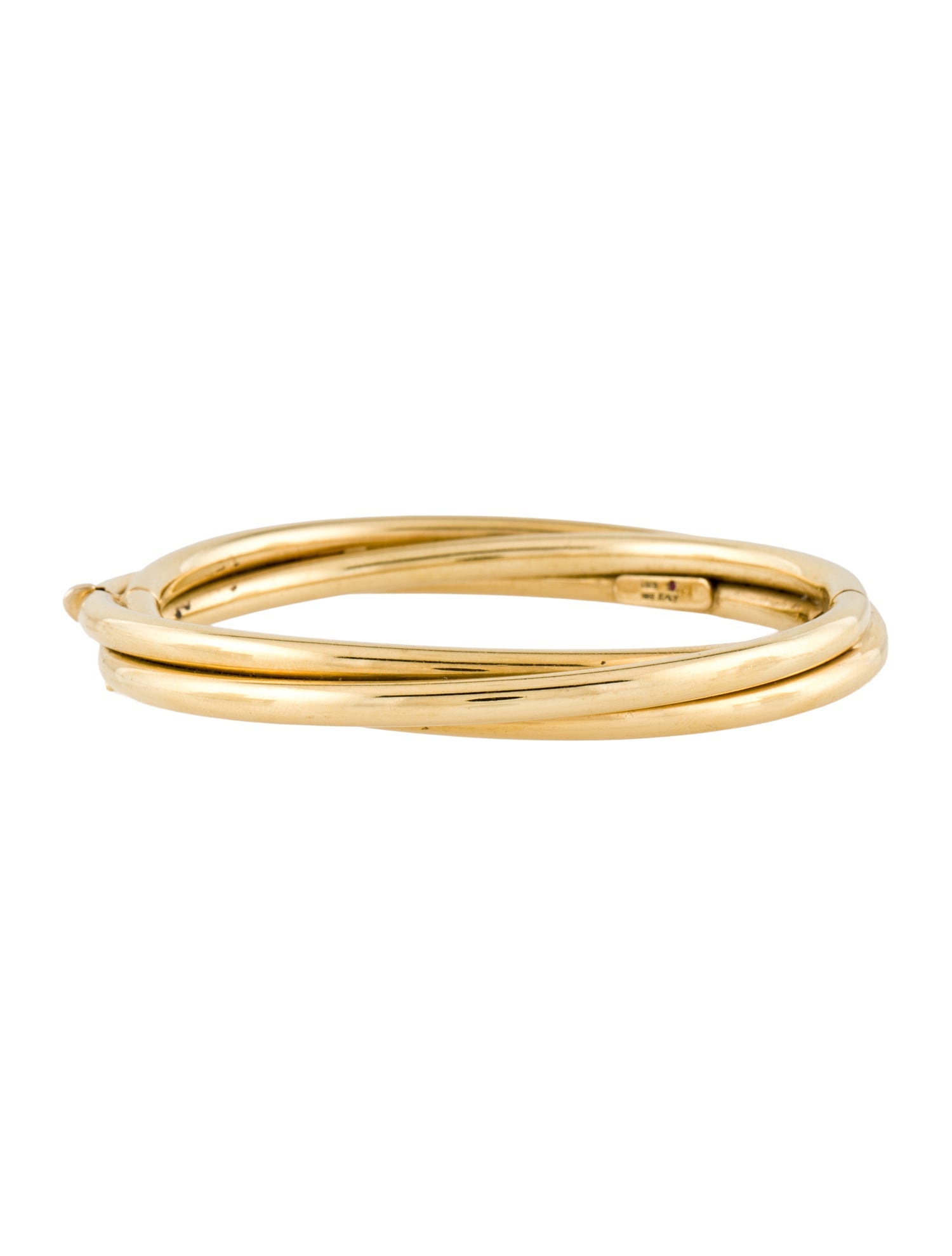 Roberto Coin 18K Hinged Crossover Bangle Bracelt