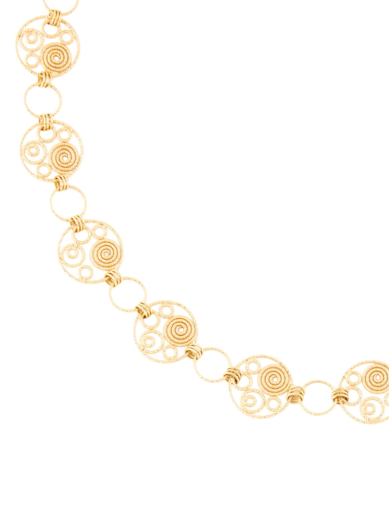 Roberto Coin 18K Circle Swirl Toggle Collar Necklace