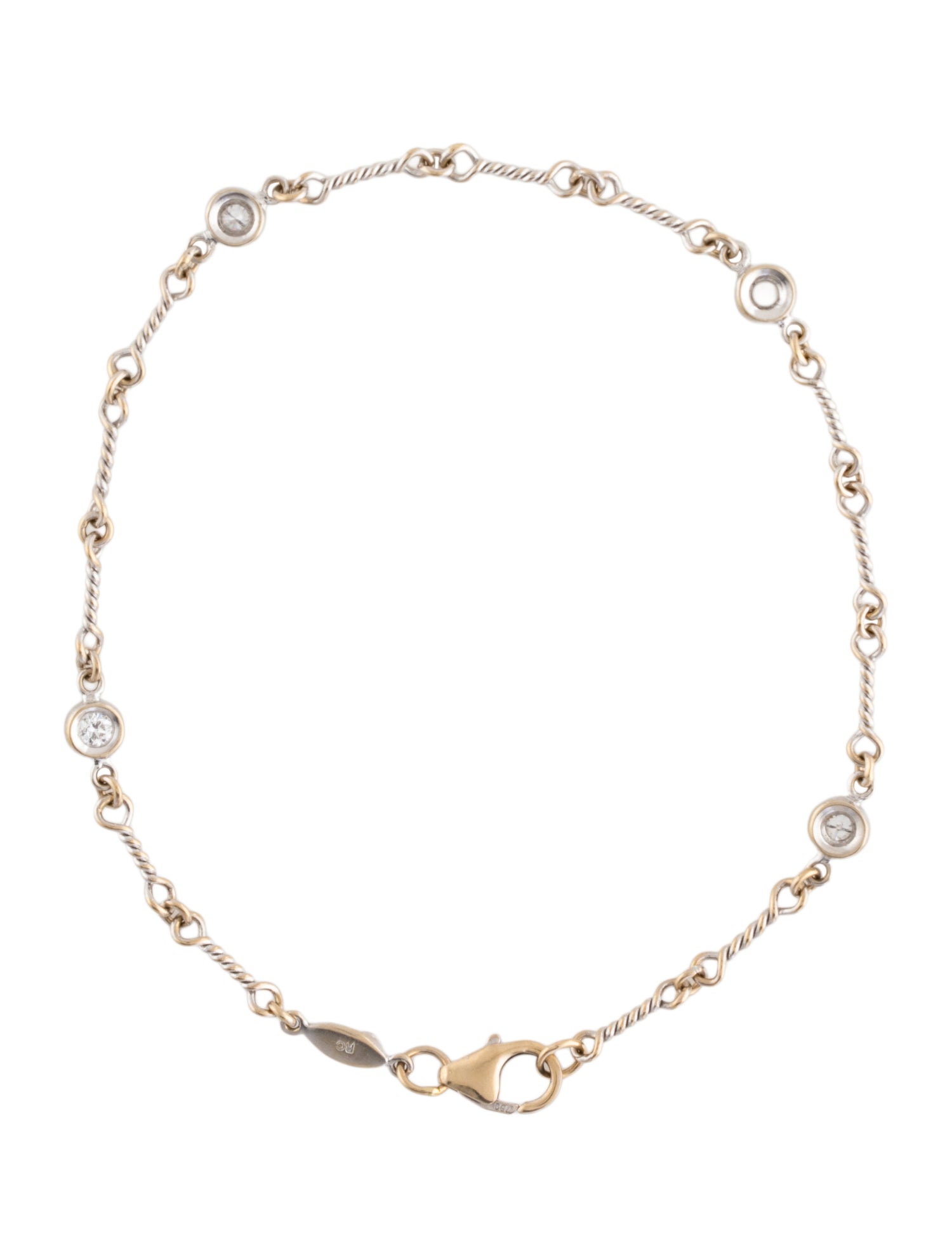 Roberto Coin 18K Diamond Station Bracelet