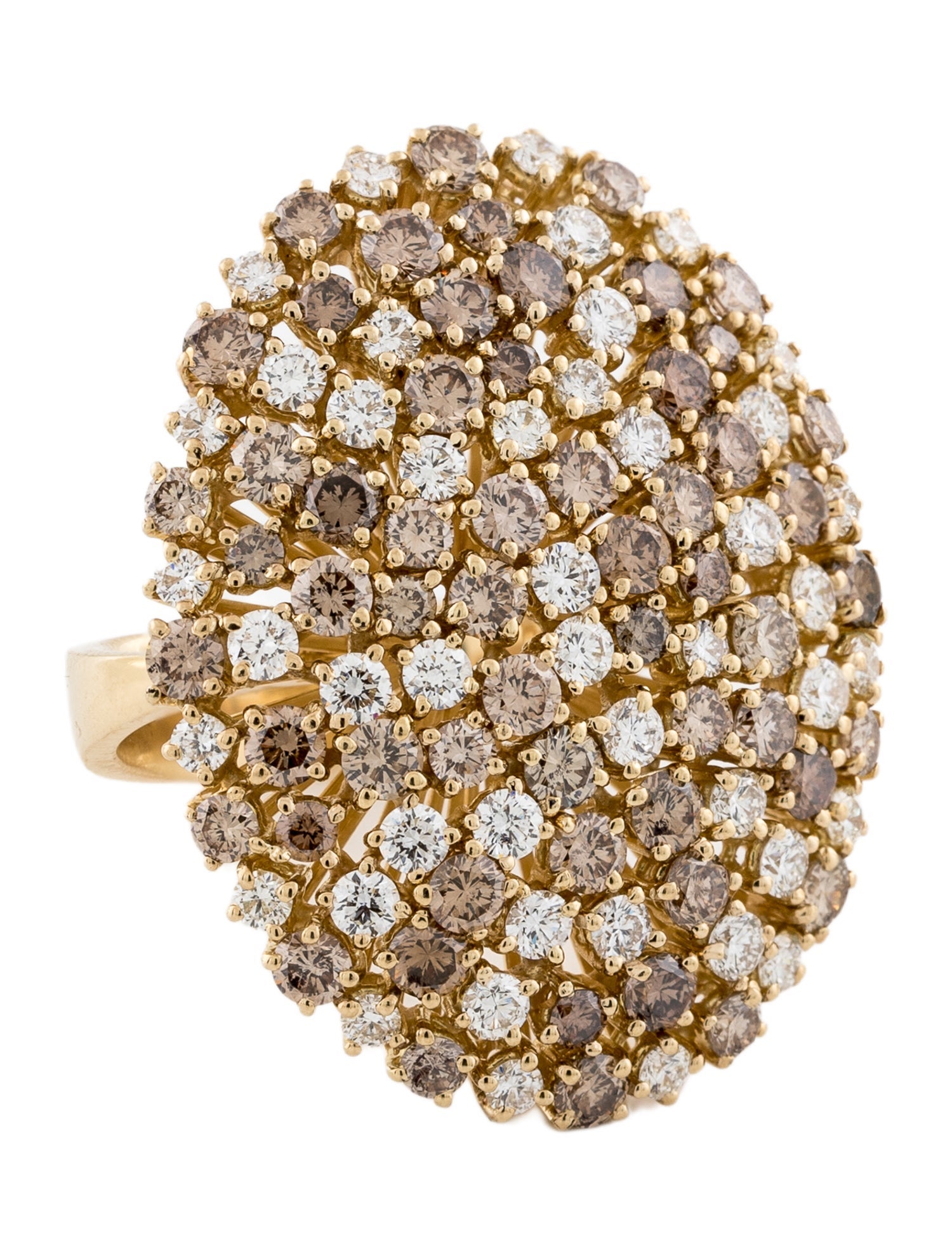 Roberto Coin 18K 6.34ctw Diamond Oval Cluster Ring