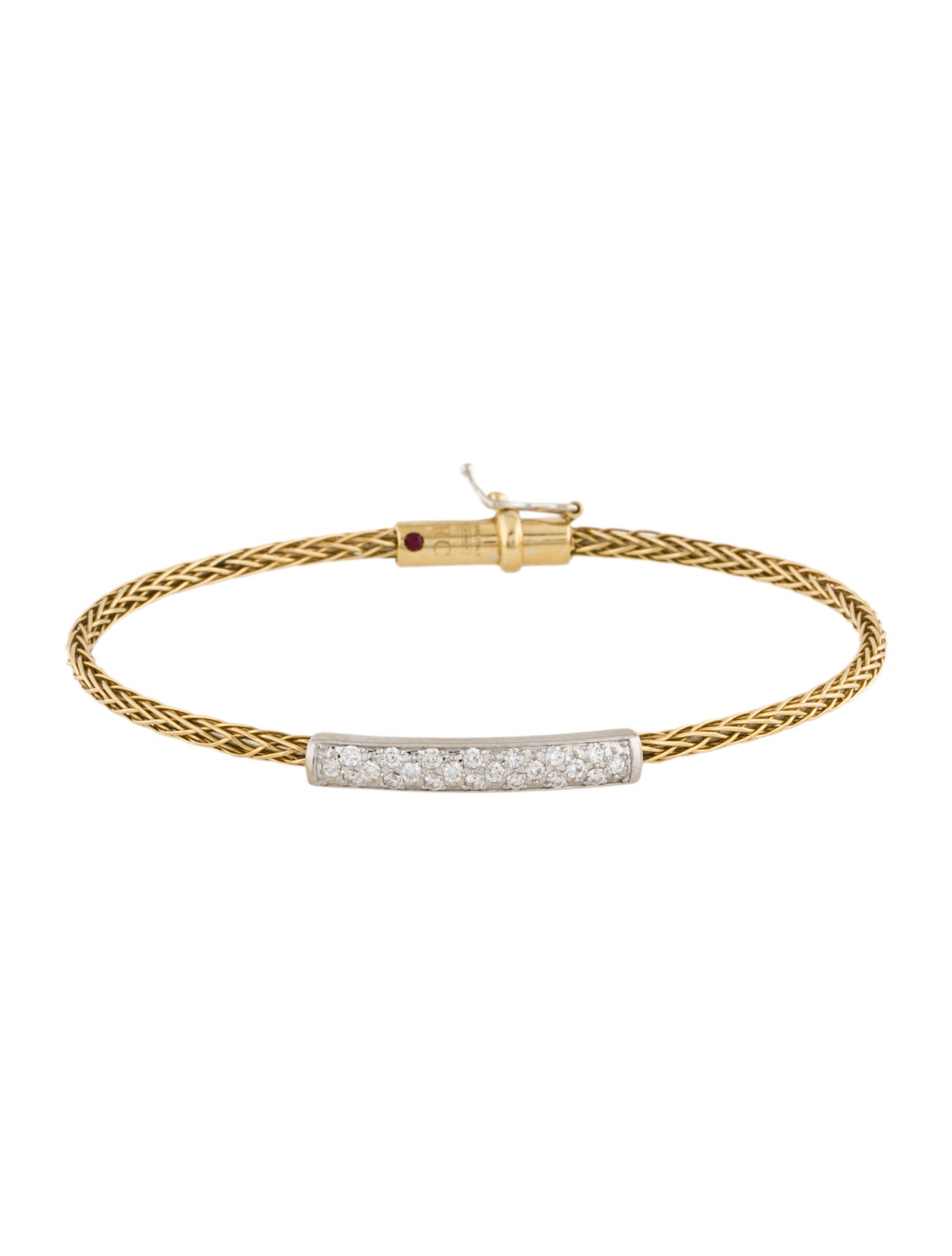 Roberto Coin 18K Diamond Woven Station Bracelet