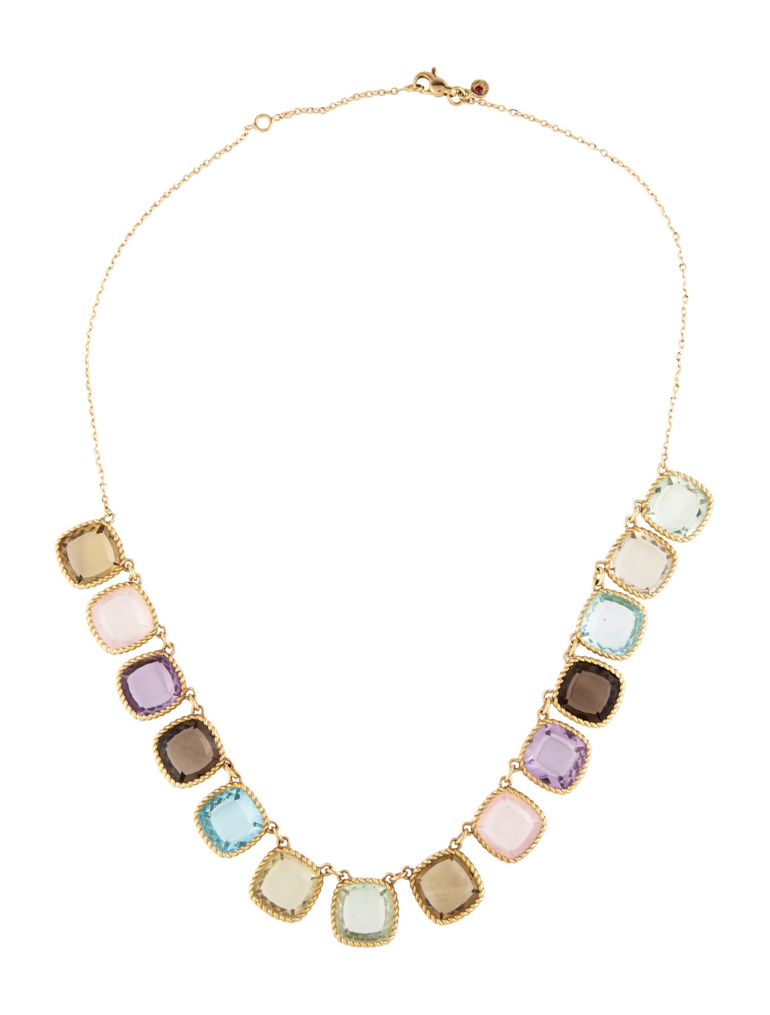 Roberto Coin 18K Multistone Ipanema Collar Necklace