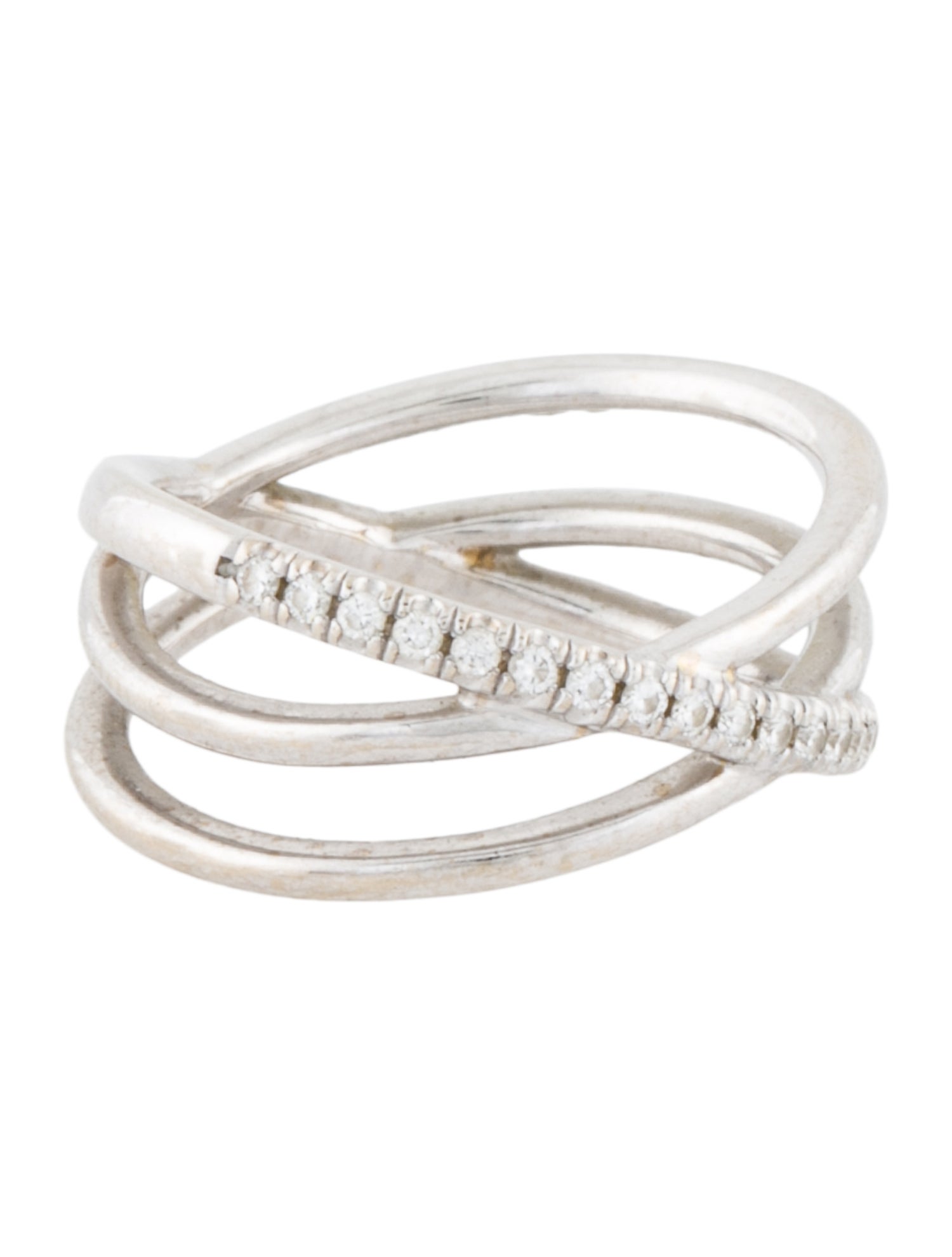 Roberto Coin 18K Diamond Crossover Ring
