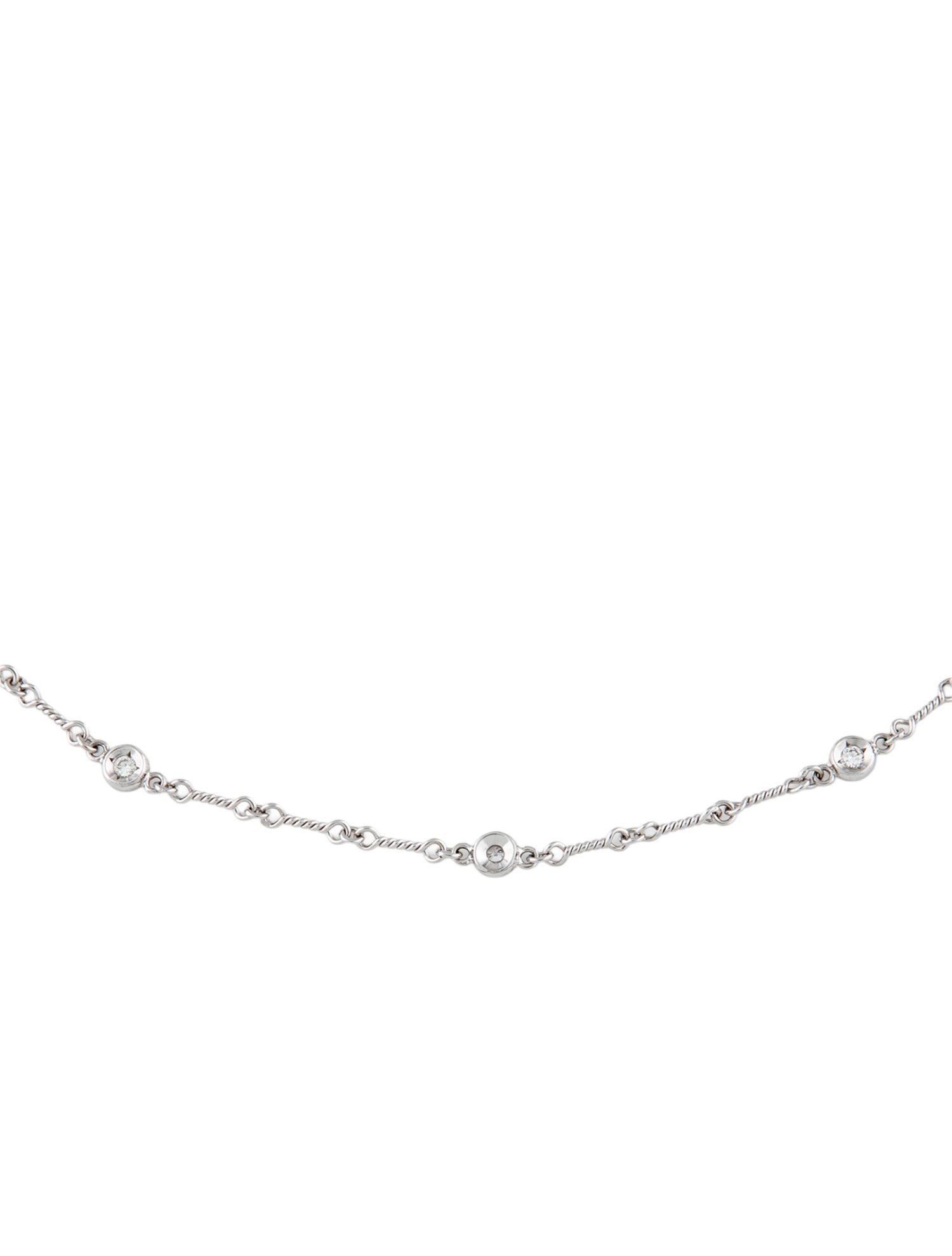 Roberto Coin 18K Diamond Dog Bone Station Necklace
