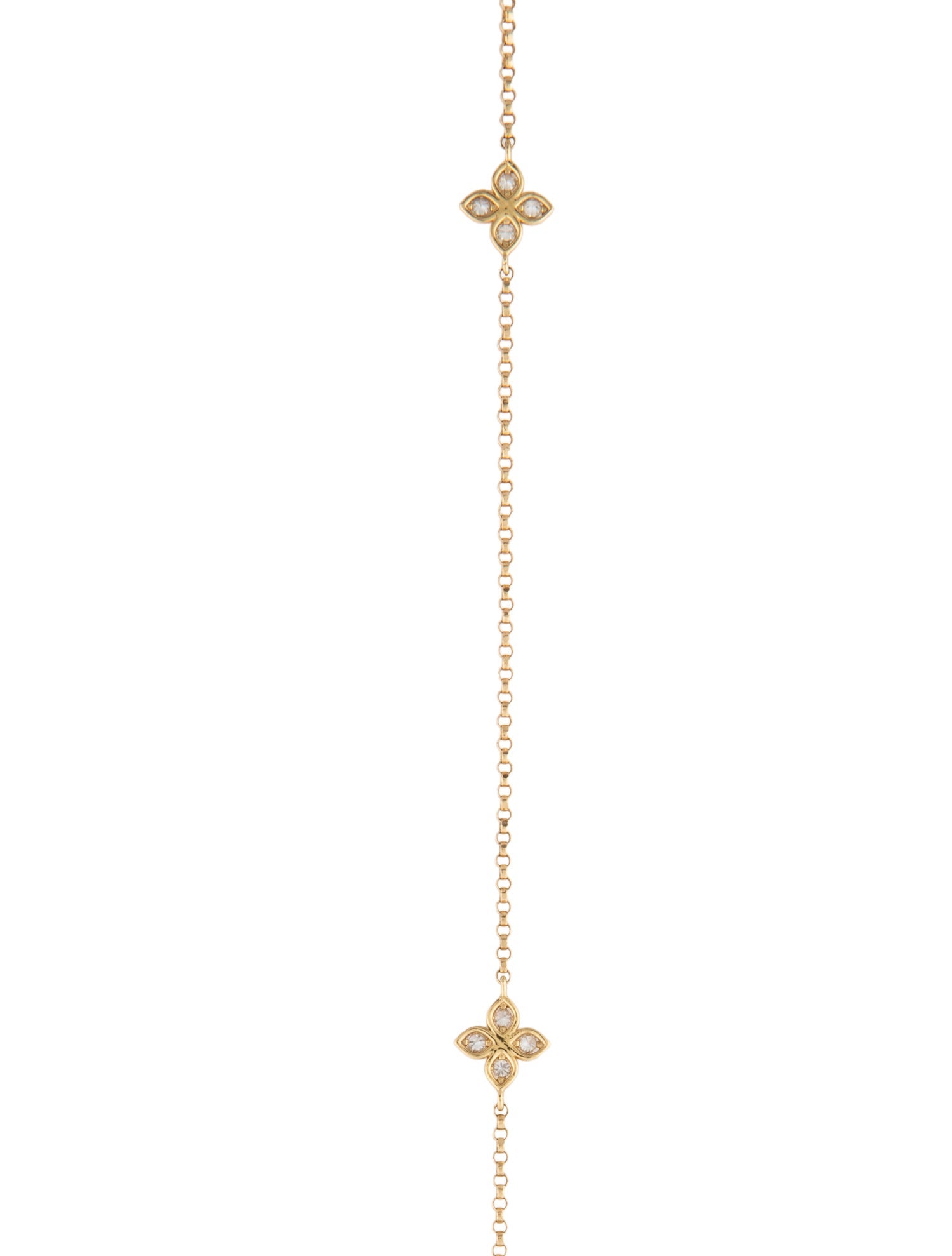 Roberto Coin 18K Diamond Love In Verona 10 Station Flower Necklace