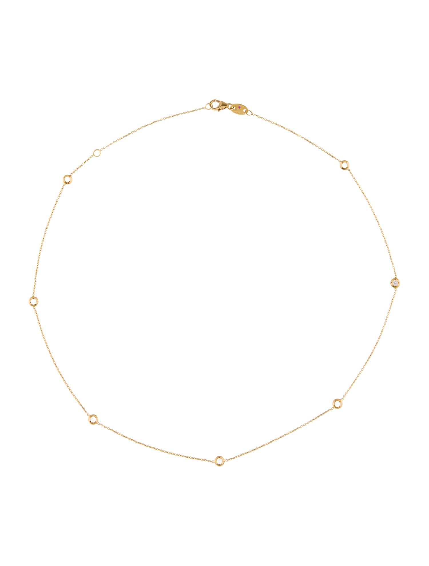 Roberto Coin 18K Diamonds By The Inch 7 Station Necklace