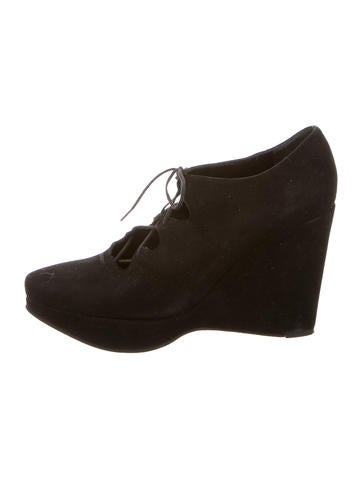 Robert Clergerie Suede Lace-Up Booties