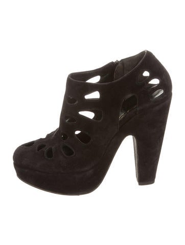 Robert Clergerie Suede Platform Booties