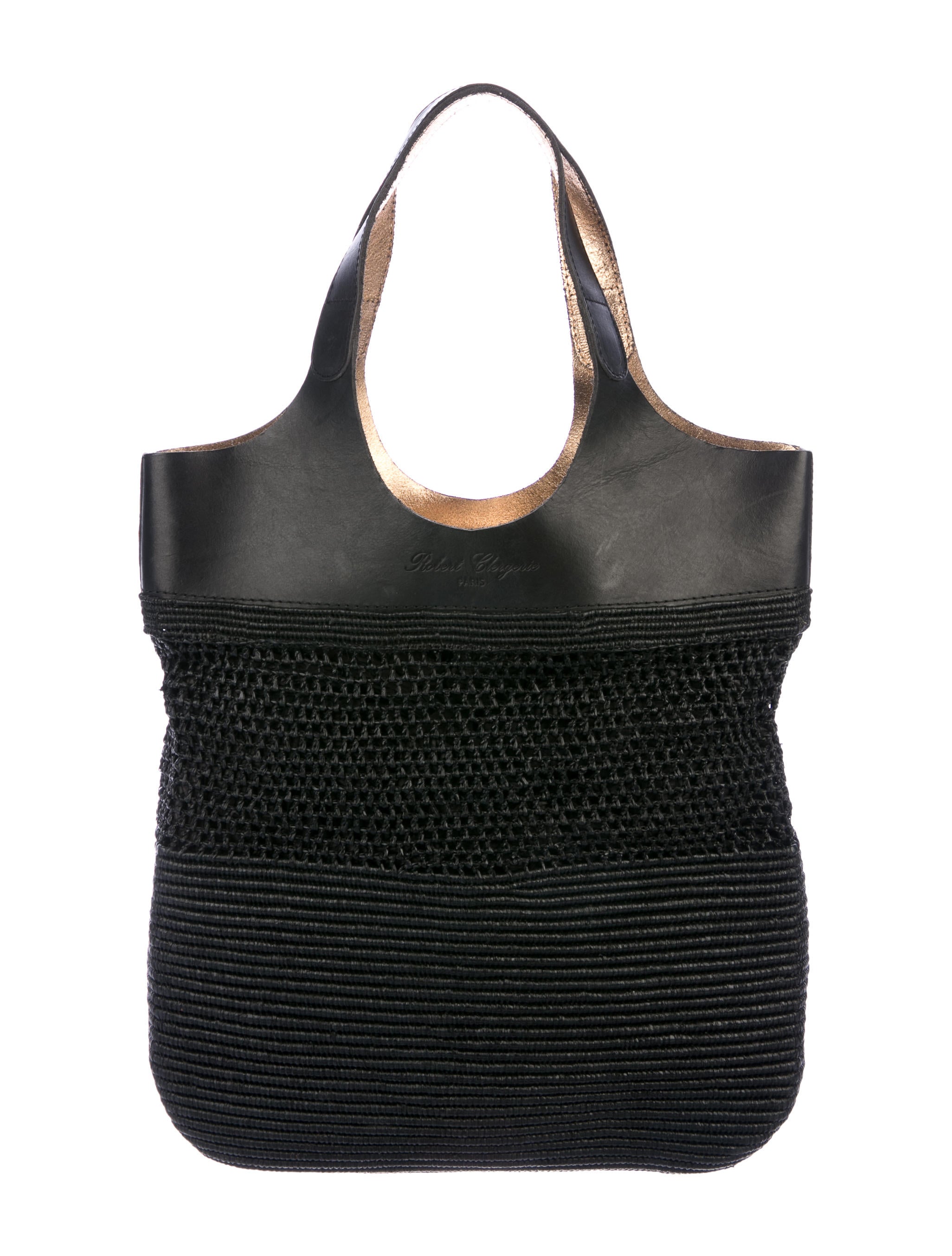 Robert Clergerie Leather Trimmed Tote Handbags Rog27848 The Women Handbags Robert Clergerie Leather Trimmed Tote
