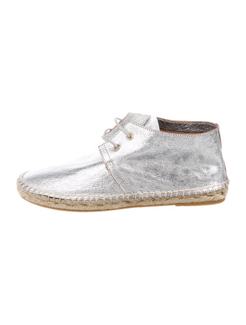 Robert Clergerie Metallic Lace-Up Espadrilles Meta