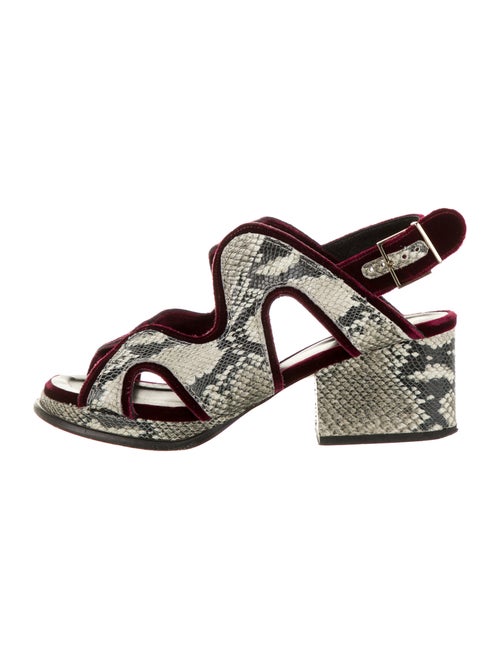 Robert Clergerie Snakeskin Animal Print Slingback