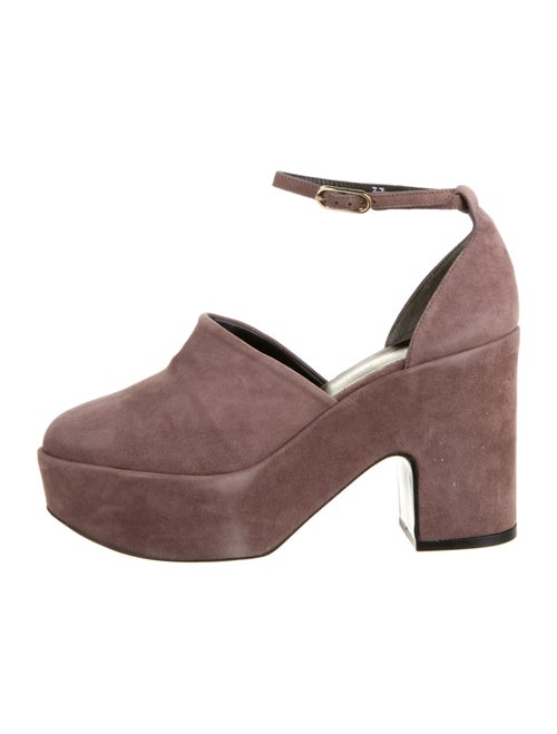 Robert Clergerie Suede D'Orsay Pumps Grey