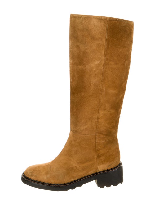 Robert Clergerie Suede Riding Boots Brown