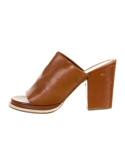 Robert Clergerie Leather Slides Brown