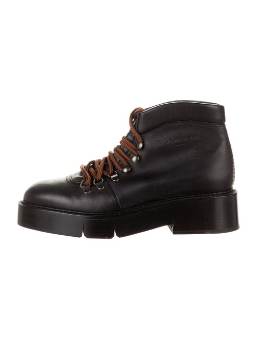 Robert Clergerie Leather Hiking Boots Black