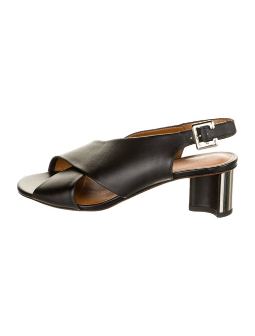 Robert Clergerie Leather Slingback Sandals Black